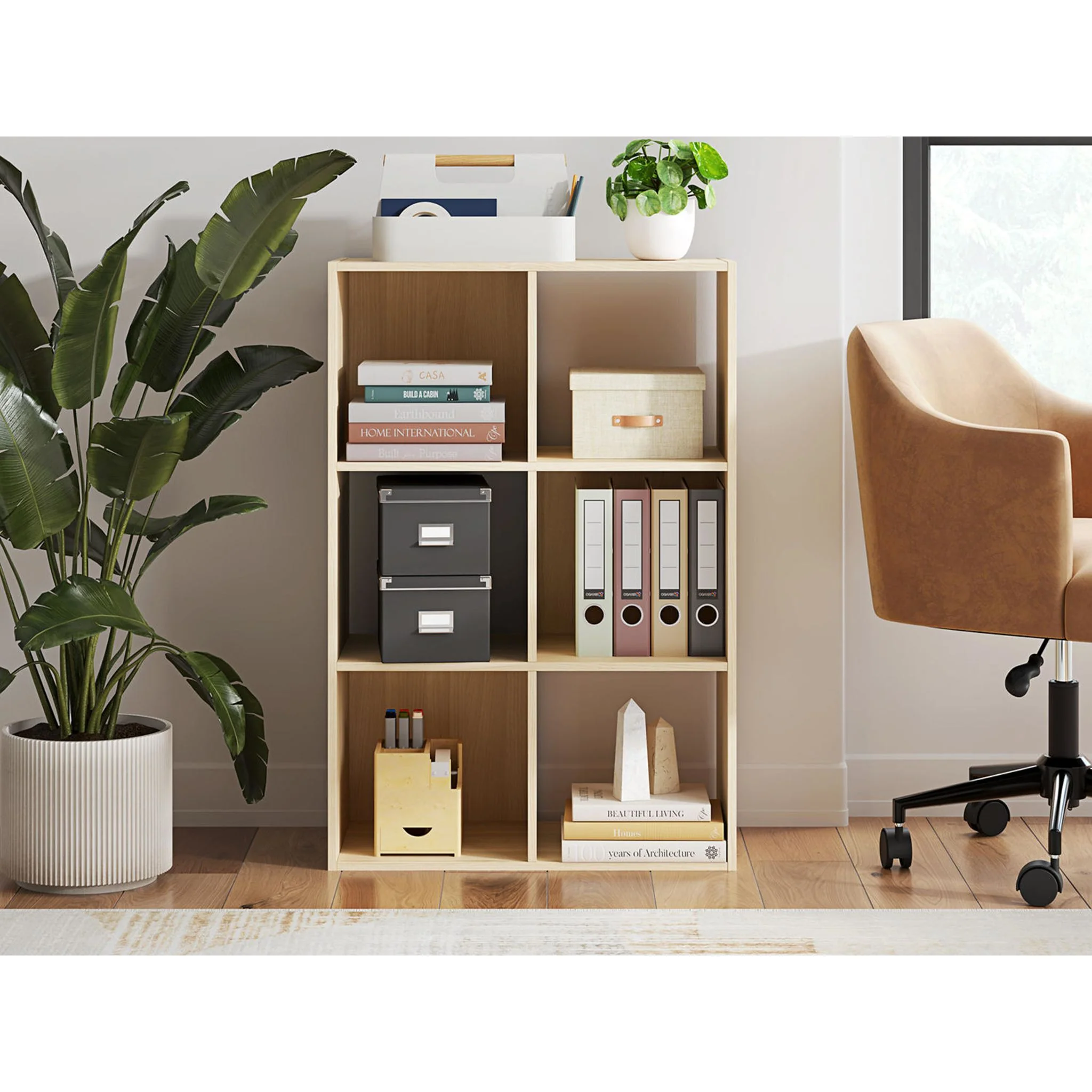 Piperton Six Cube Organizer Bookcase - Image 2