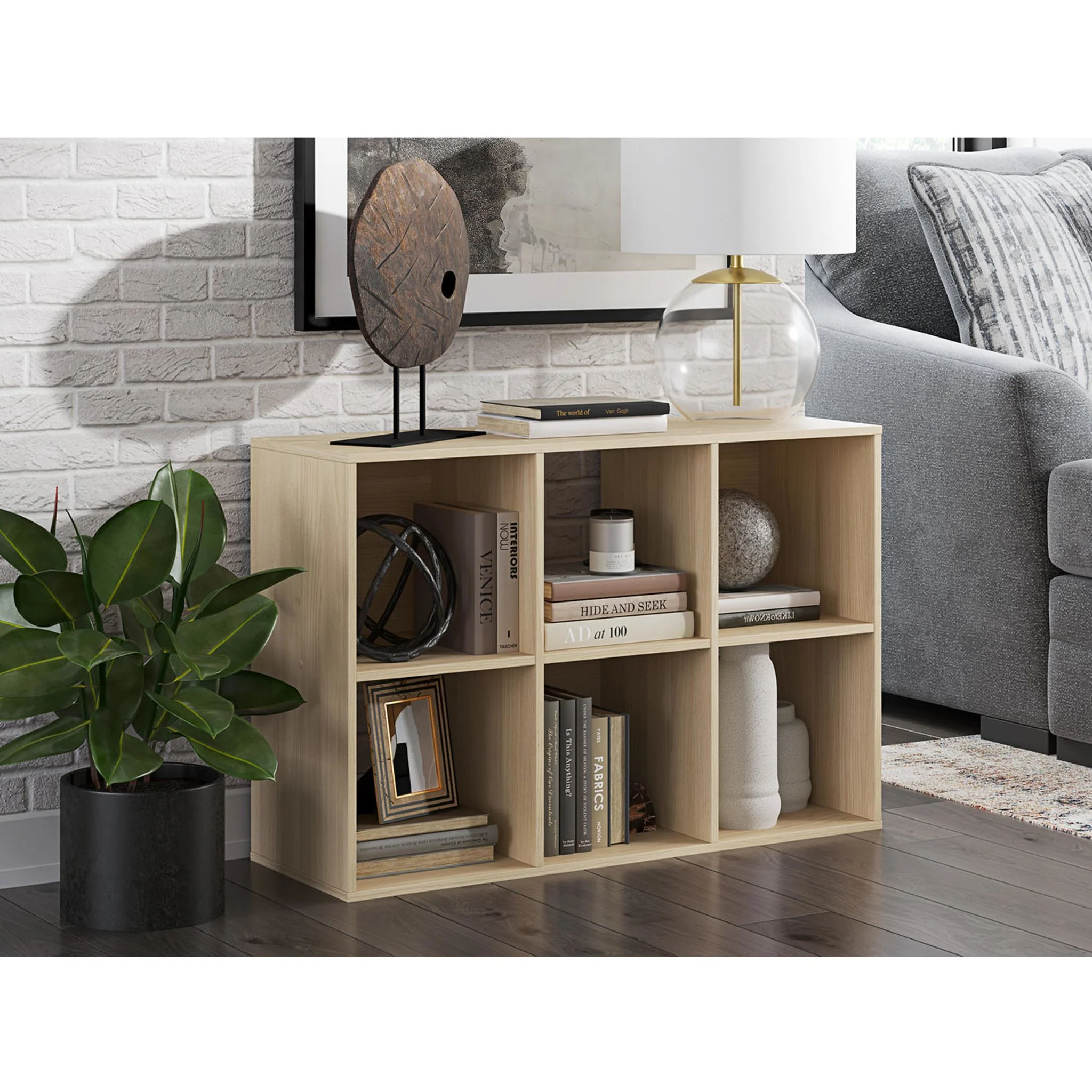 Piperton Six Cube Organizer Bookcase - Image 3