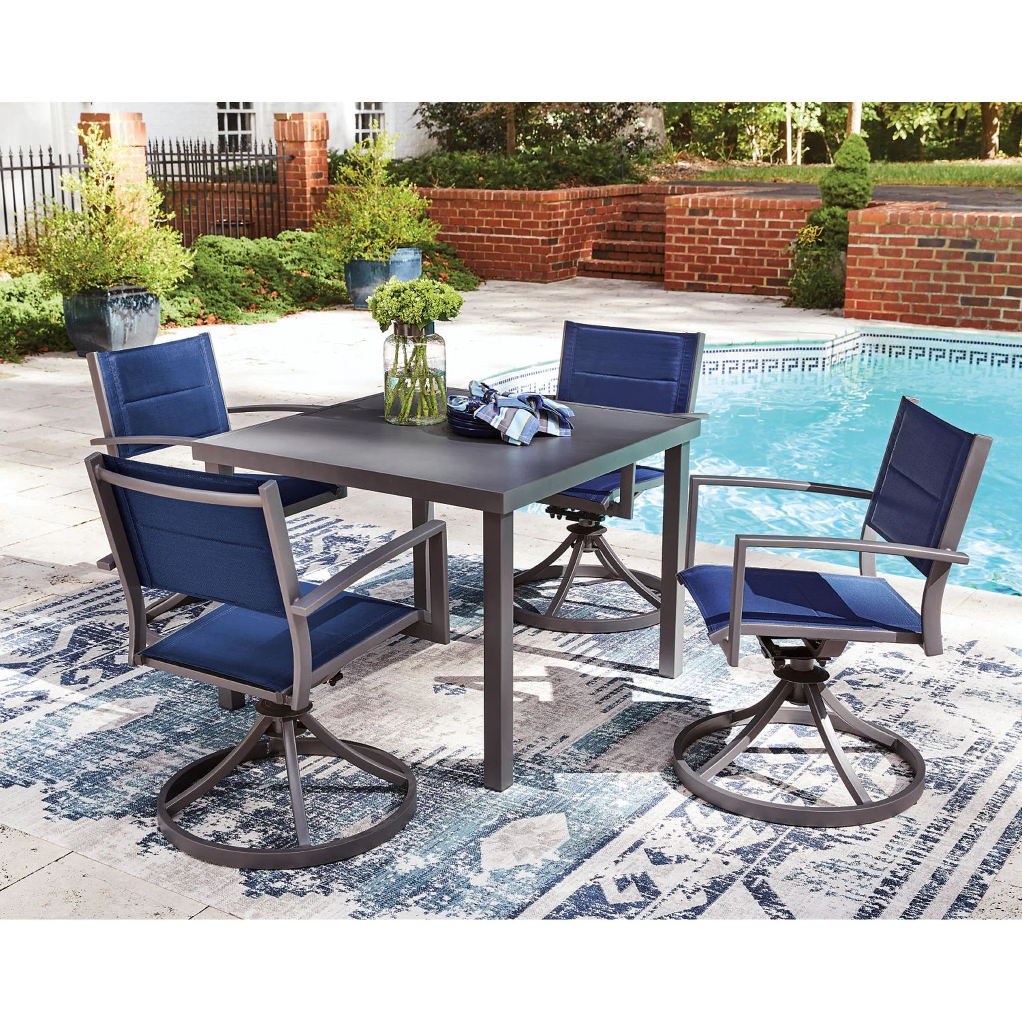 Point Bonita 5 Piece Outdoor Dining Set - Image 2