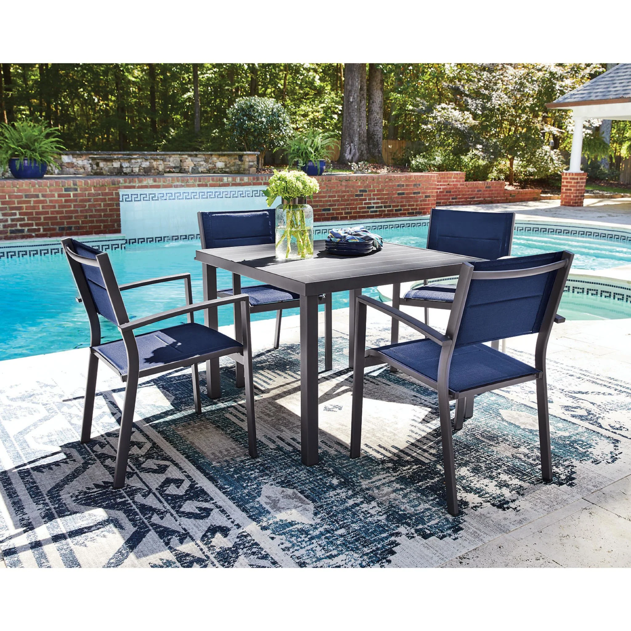 Point Bonita 5 Piece Outdoor Dining Set - Image 2