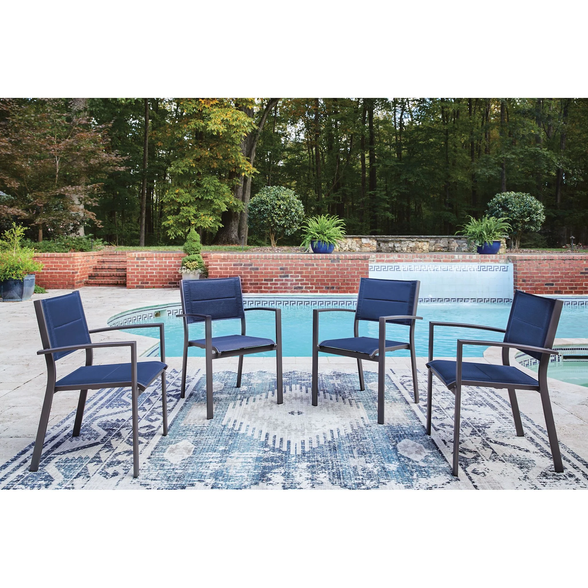 Point Bonita Outdoor Sling Arm Chair (Set of 4) - Image 10