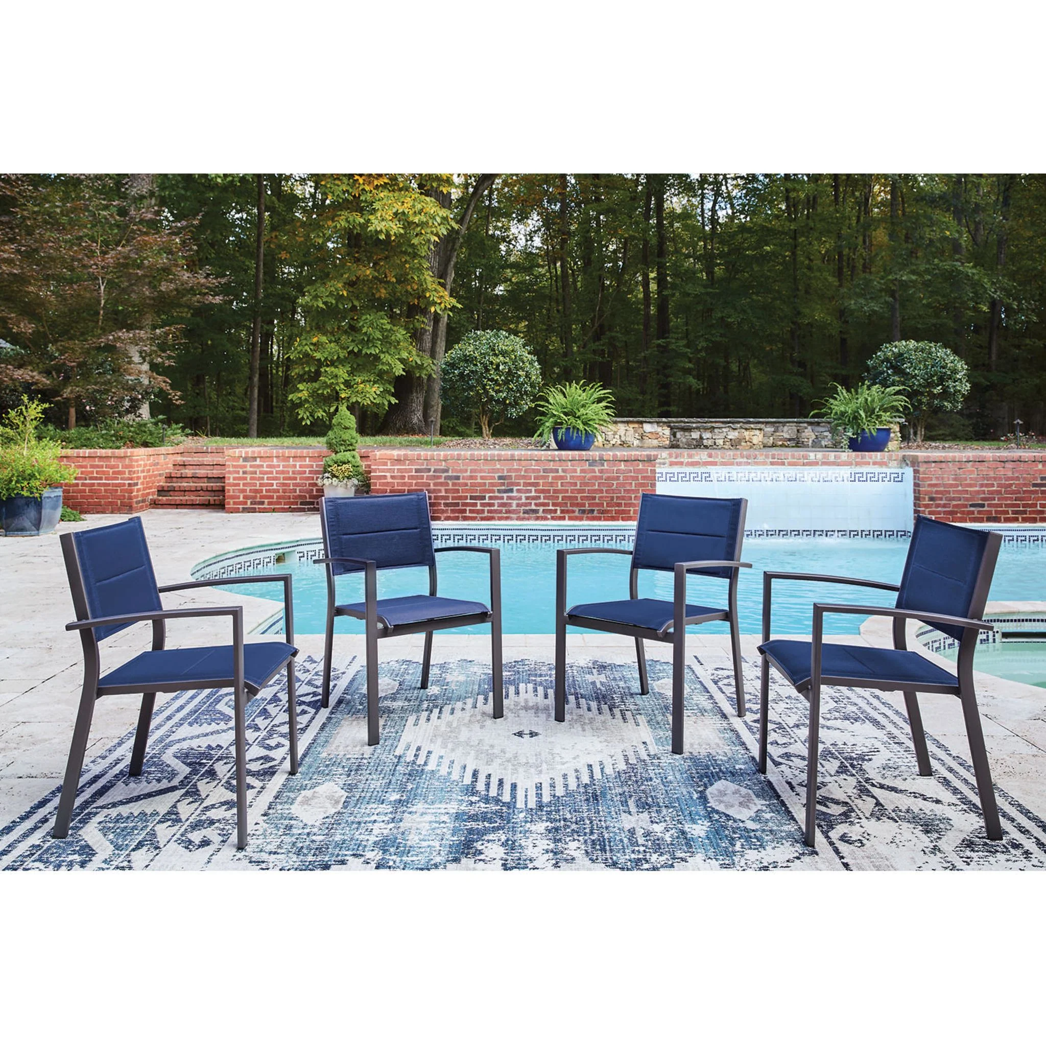 Point Bonita Outdoor Sling Arm Chair (Set of 4) - Image 2