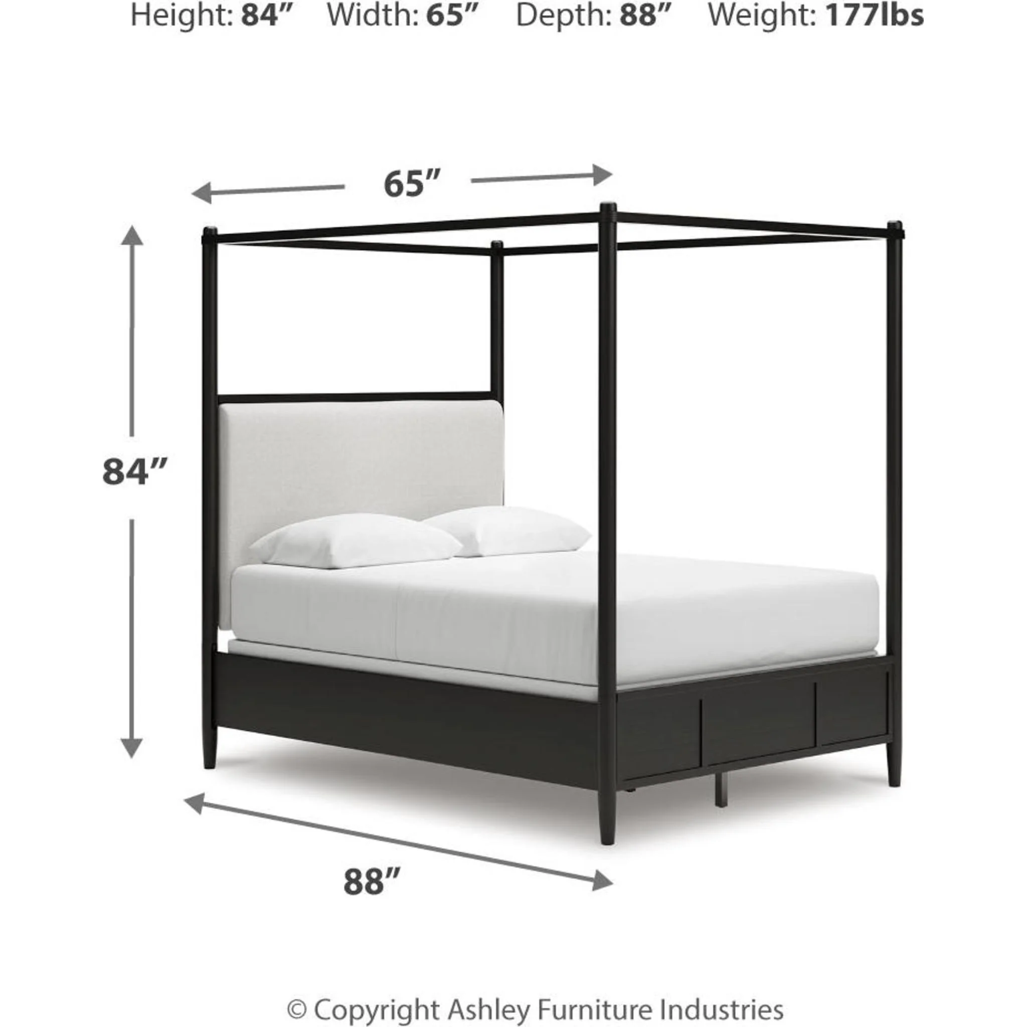 Portdown-Exclusive 5 Piece Canopy Bedroom - Image 17