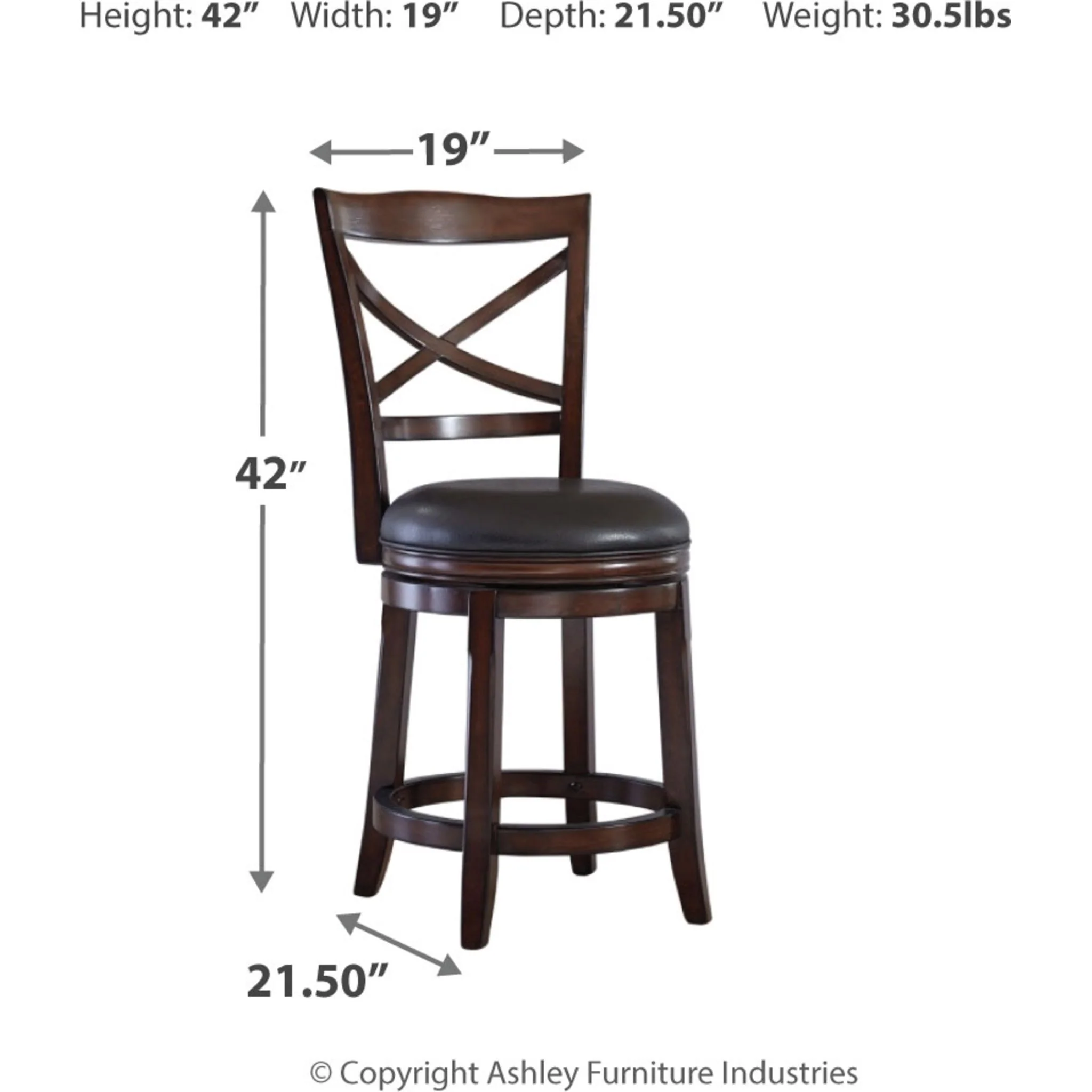 Porter 24" Swivel Barstool - Image 5