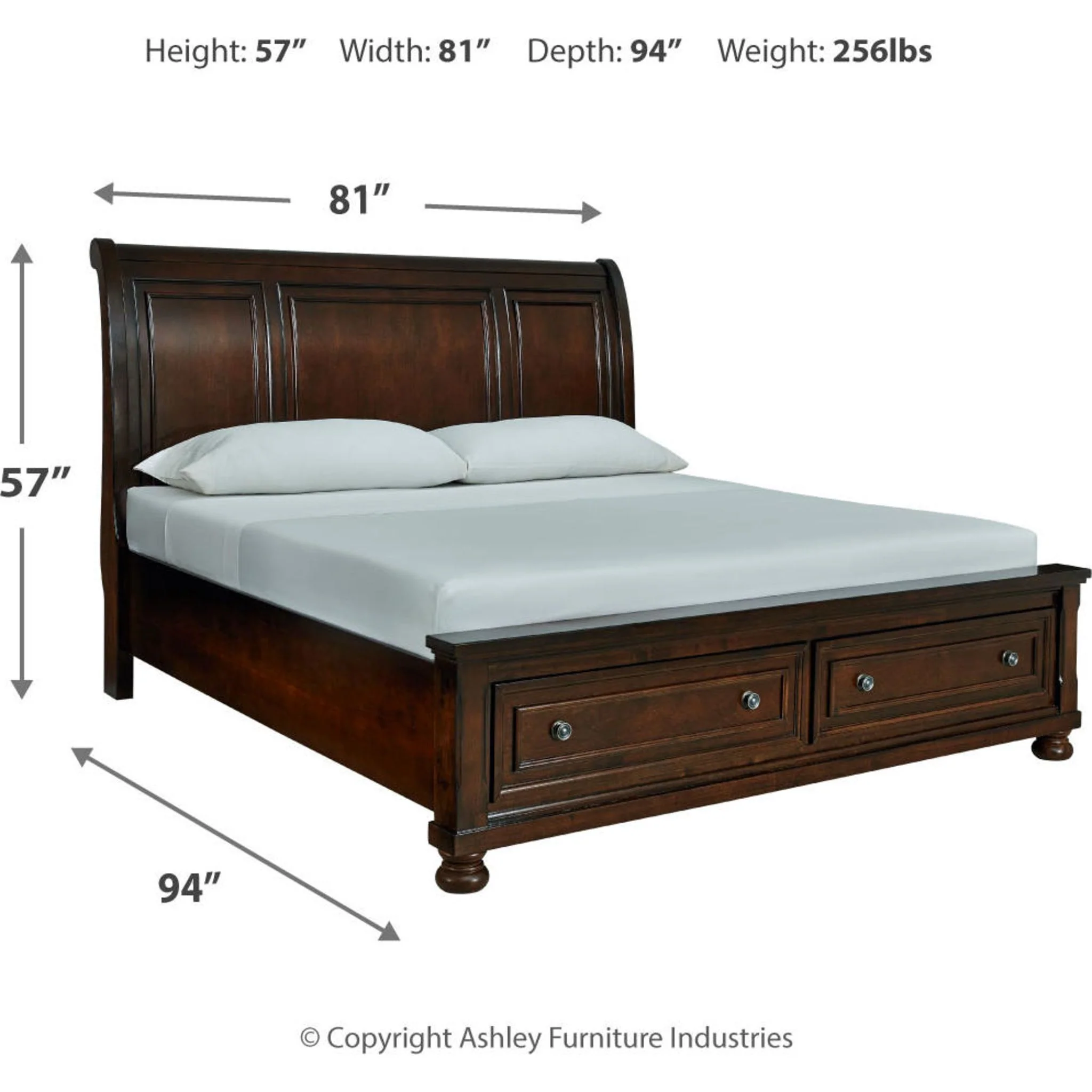 Porter Sleigh Storage Bed - Image 12