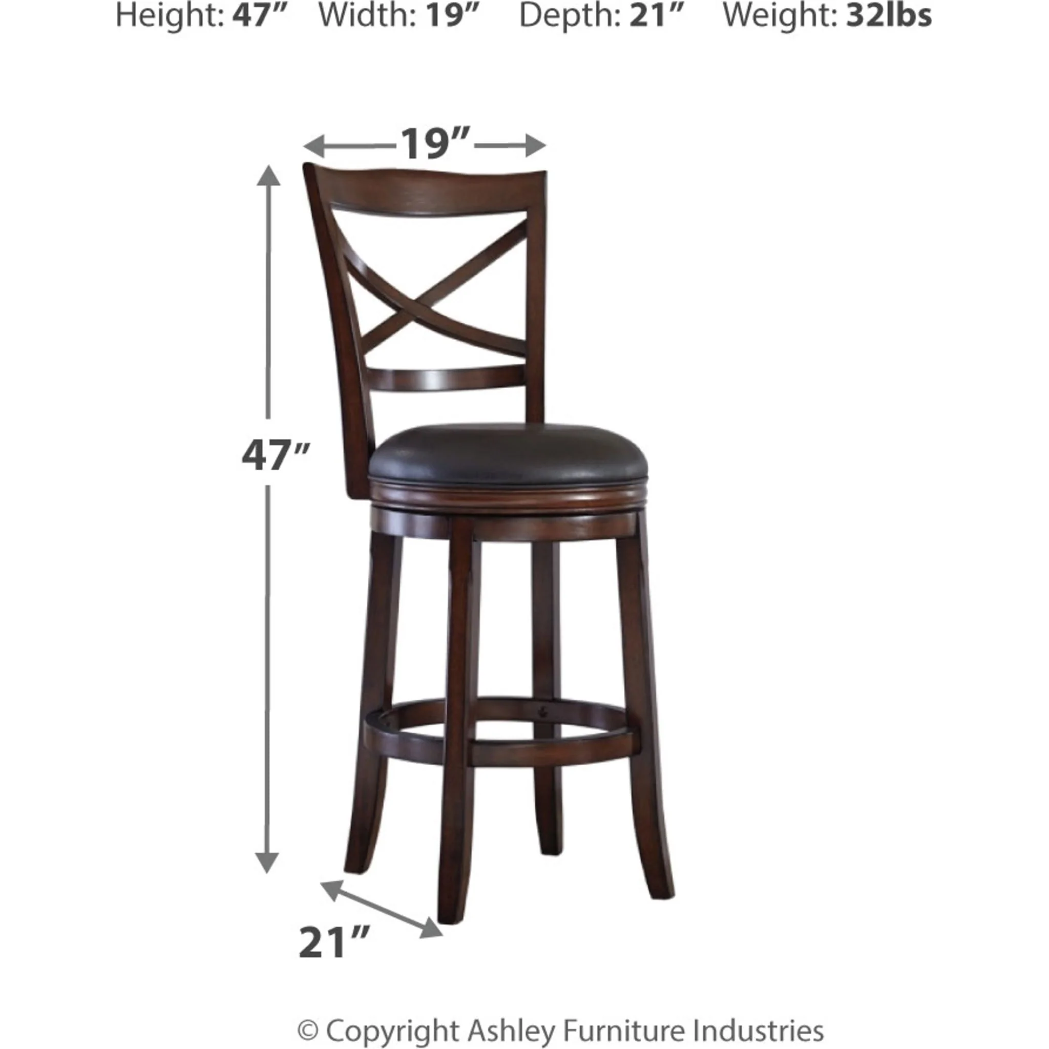 Porter 30" Swivel Barstool - Image 4