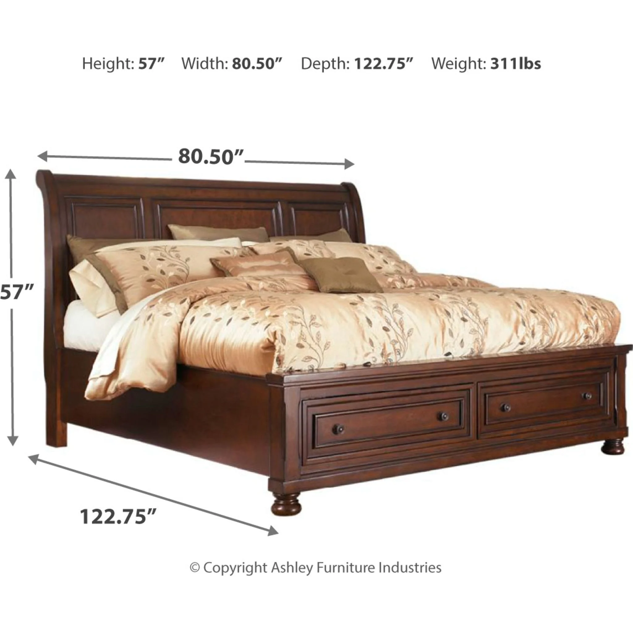 Porter 5 Piece King Sleigh Bedroom - Image 6