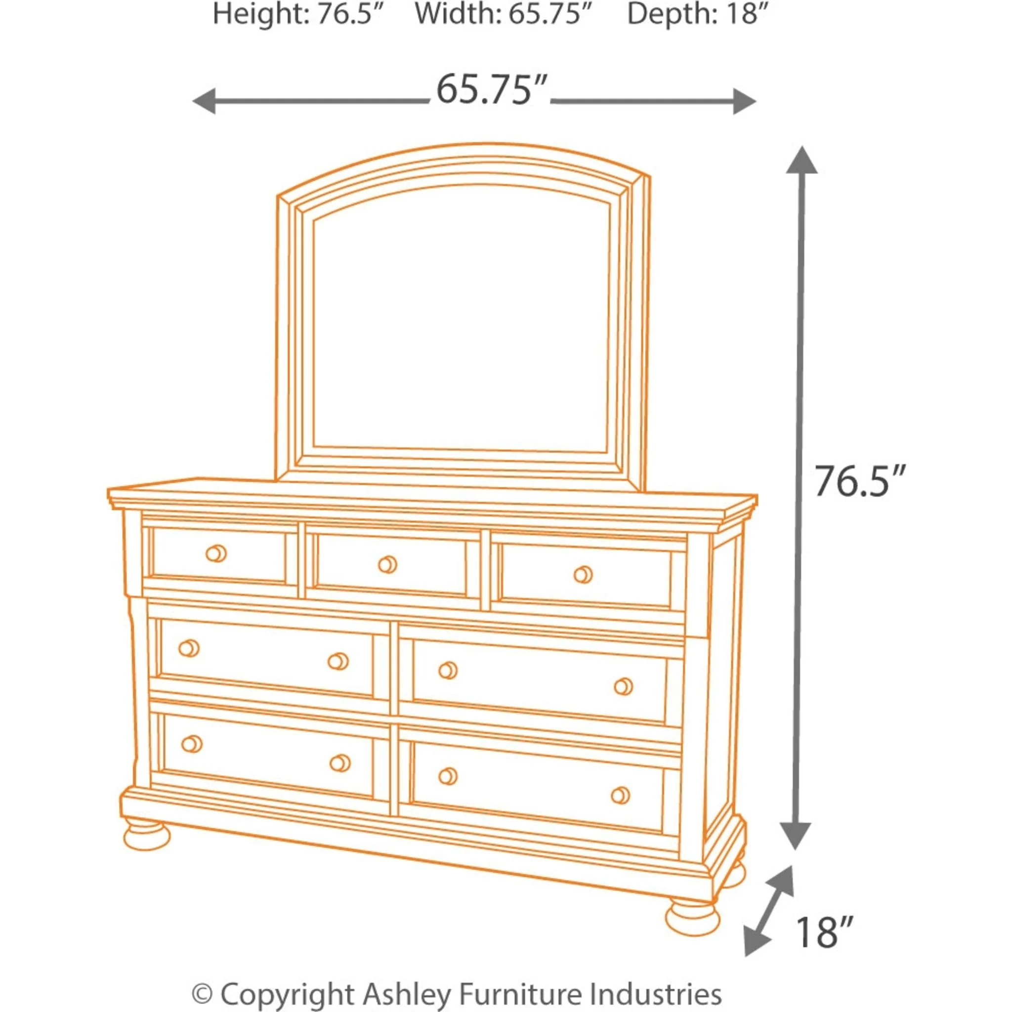 Porter 5 Piece Sleigh Storage Bedroom - Image 5