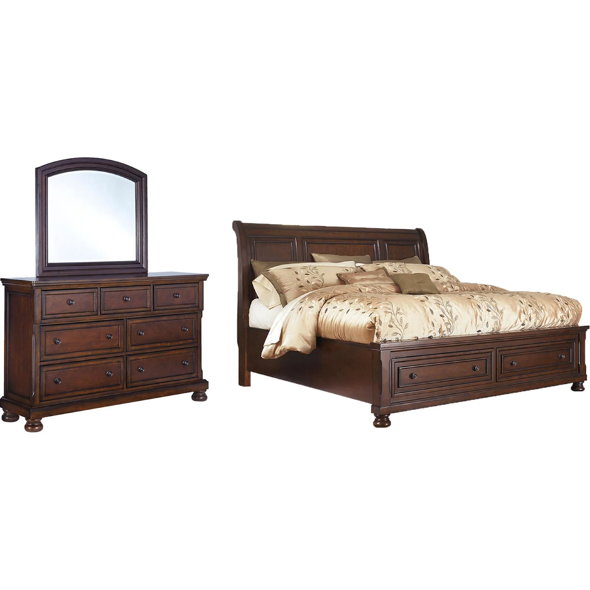 Porter 5 Piece Sleigh Storage Bedroom - Image 8