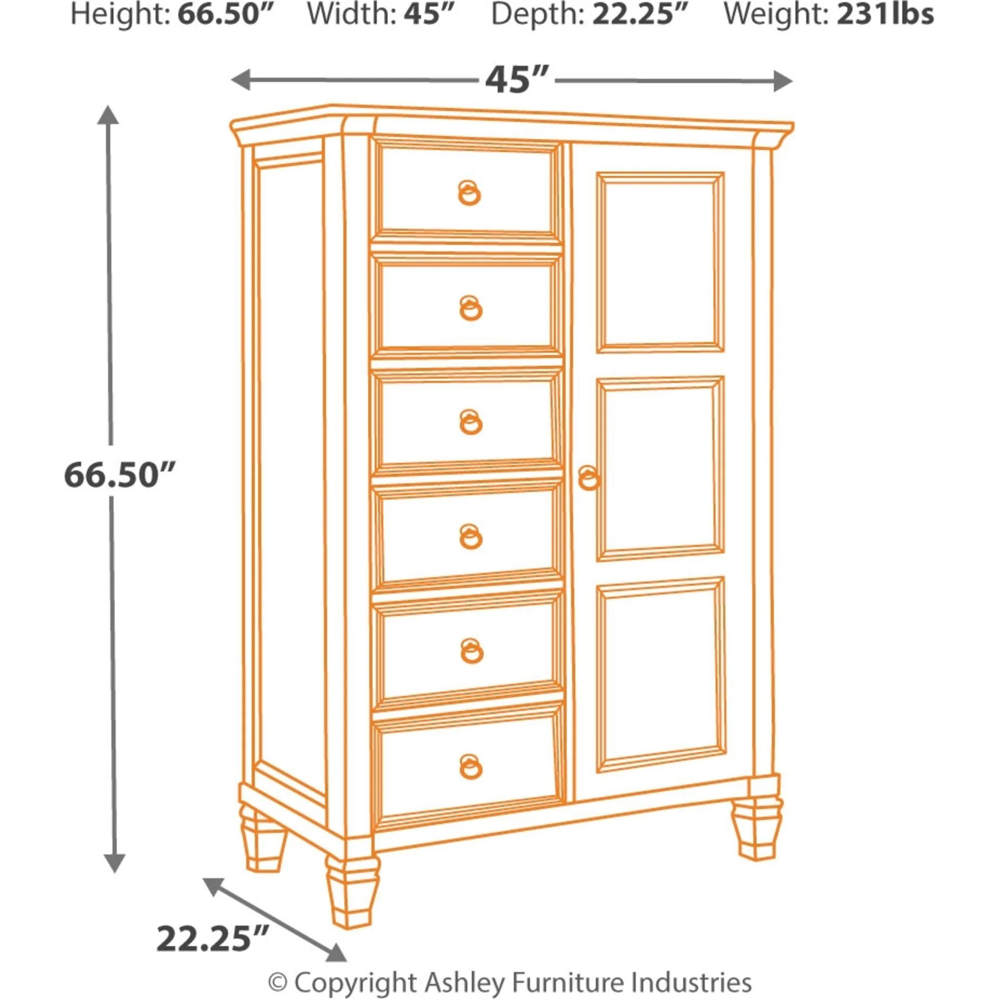 Prentice Door Chest - Image 4