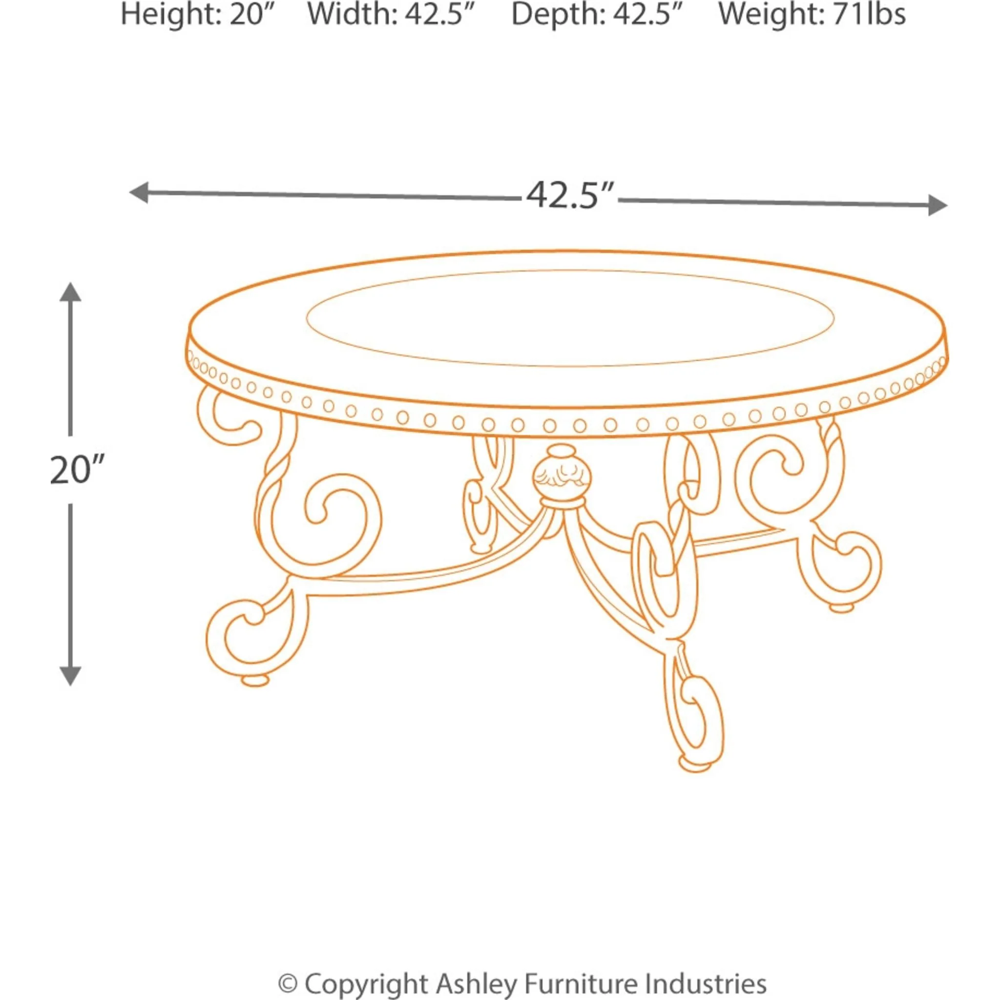 Rafferty Round Cocktail Table - Image 9