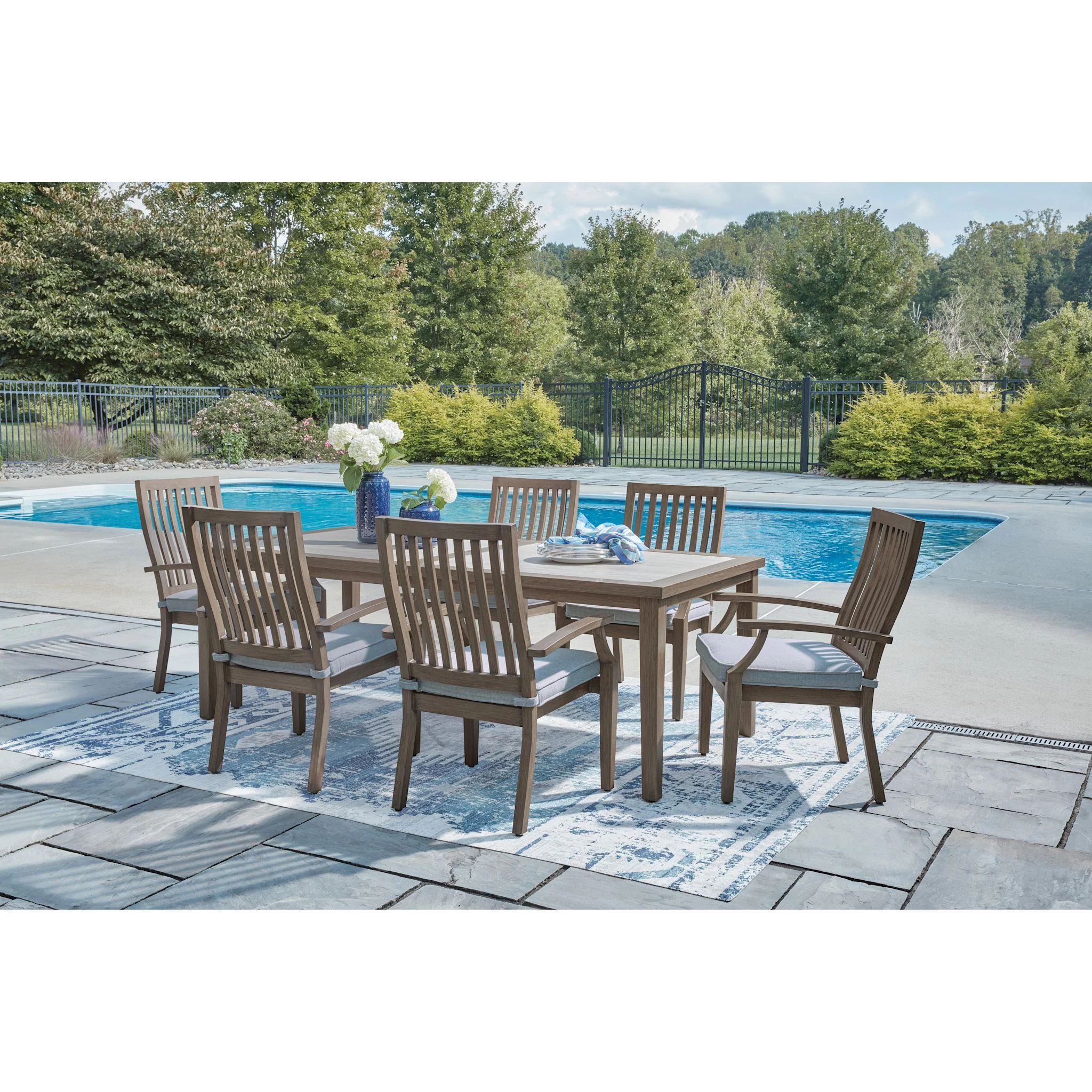 Rainier Ranch Outdoor Arm Chair with Cushion (Set of 2) - Image 10