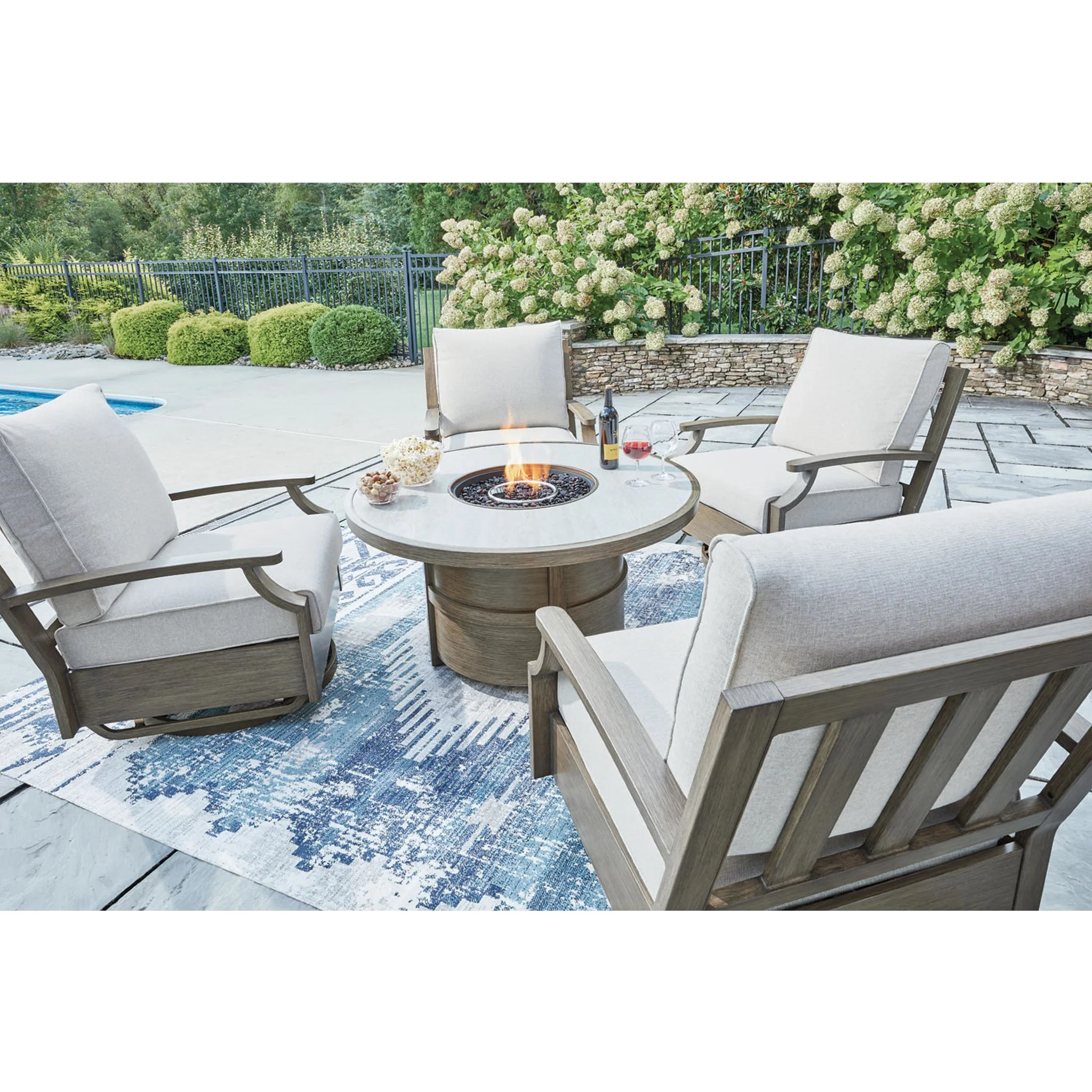 Rainier Ranch Outdoor Fire Pit Table - Image 12