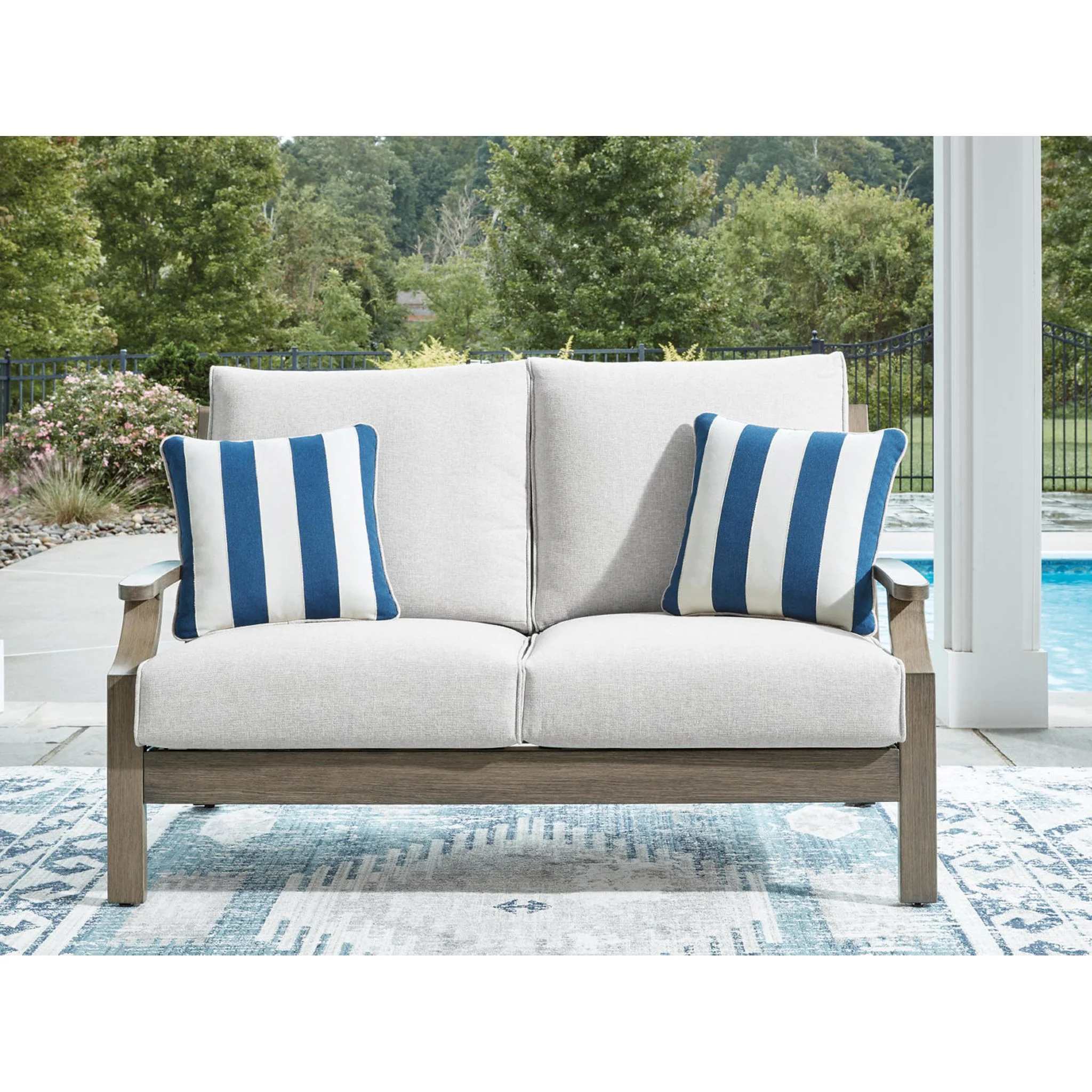 Rainier Ranch Outdoor Loveseat with Cushion - Image 2