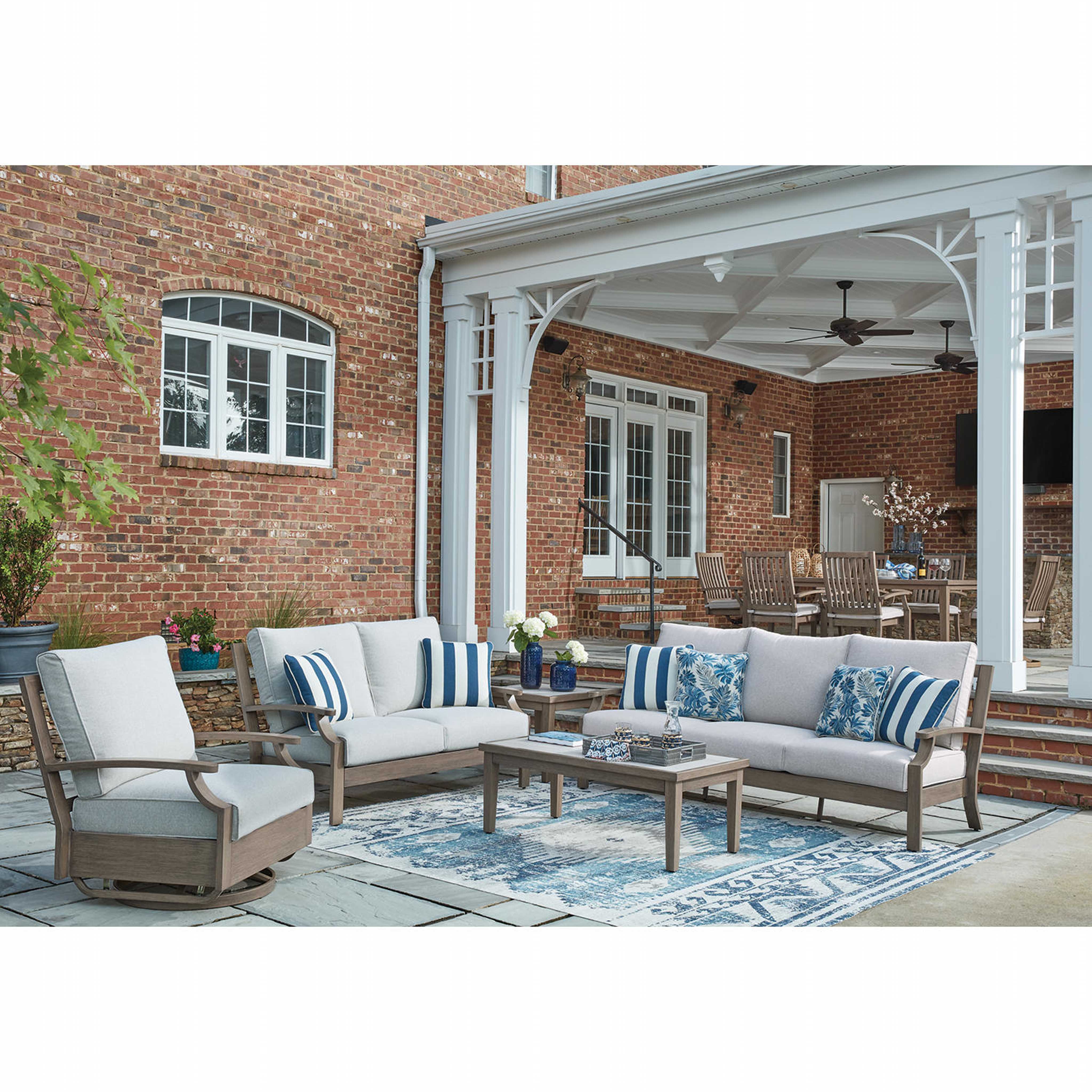 Rainier Ranch Outdoor Loveseat with Cushion - Image 5