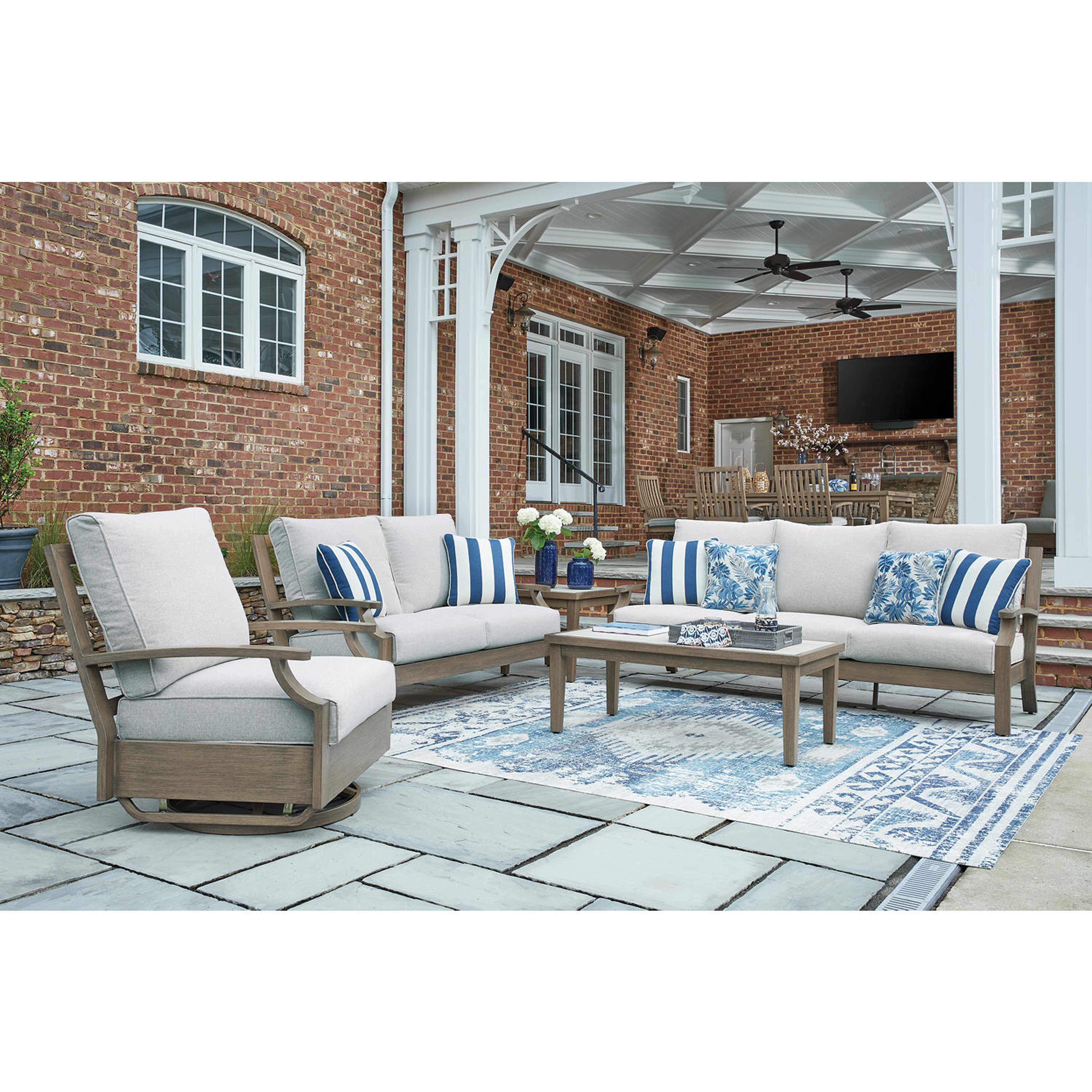 Rainier Ranch Outdoor Loveseat with Cushion - Image 7