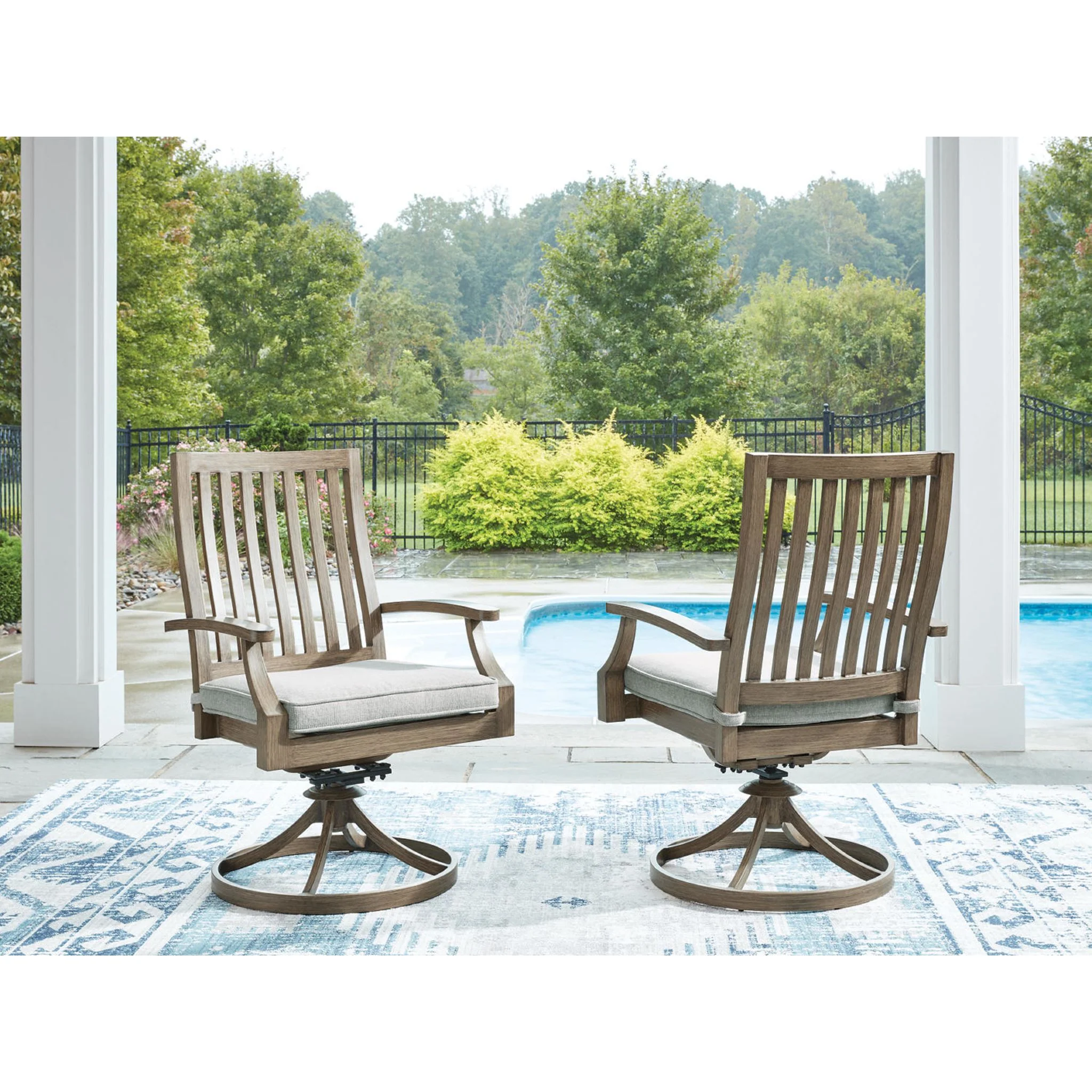 Rainier Ranch Outdoor Swivel Chair (set of 2) - Image 2