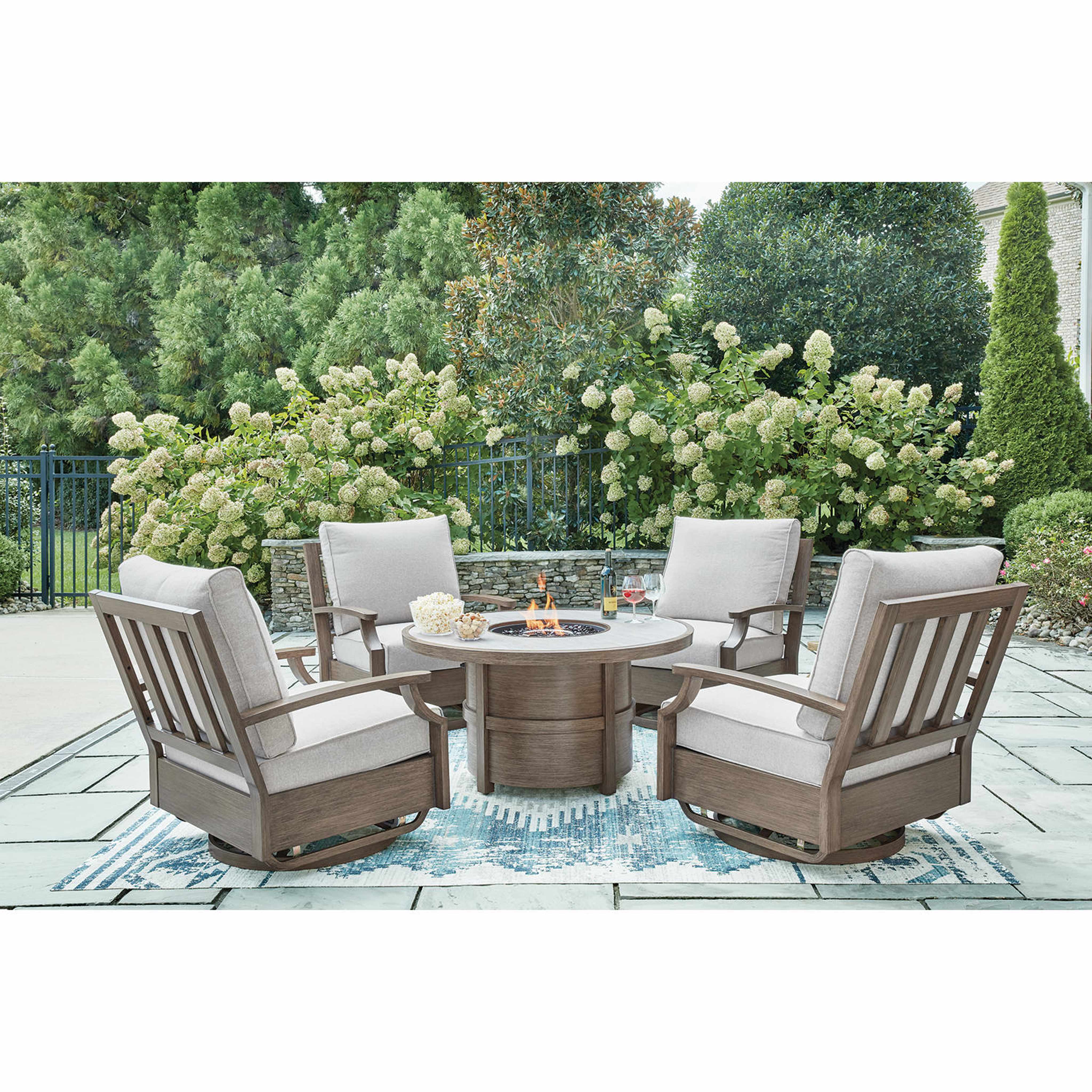 Rainier Ranch Outdoor Swivel Glider Chair with Cushion - Image 7