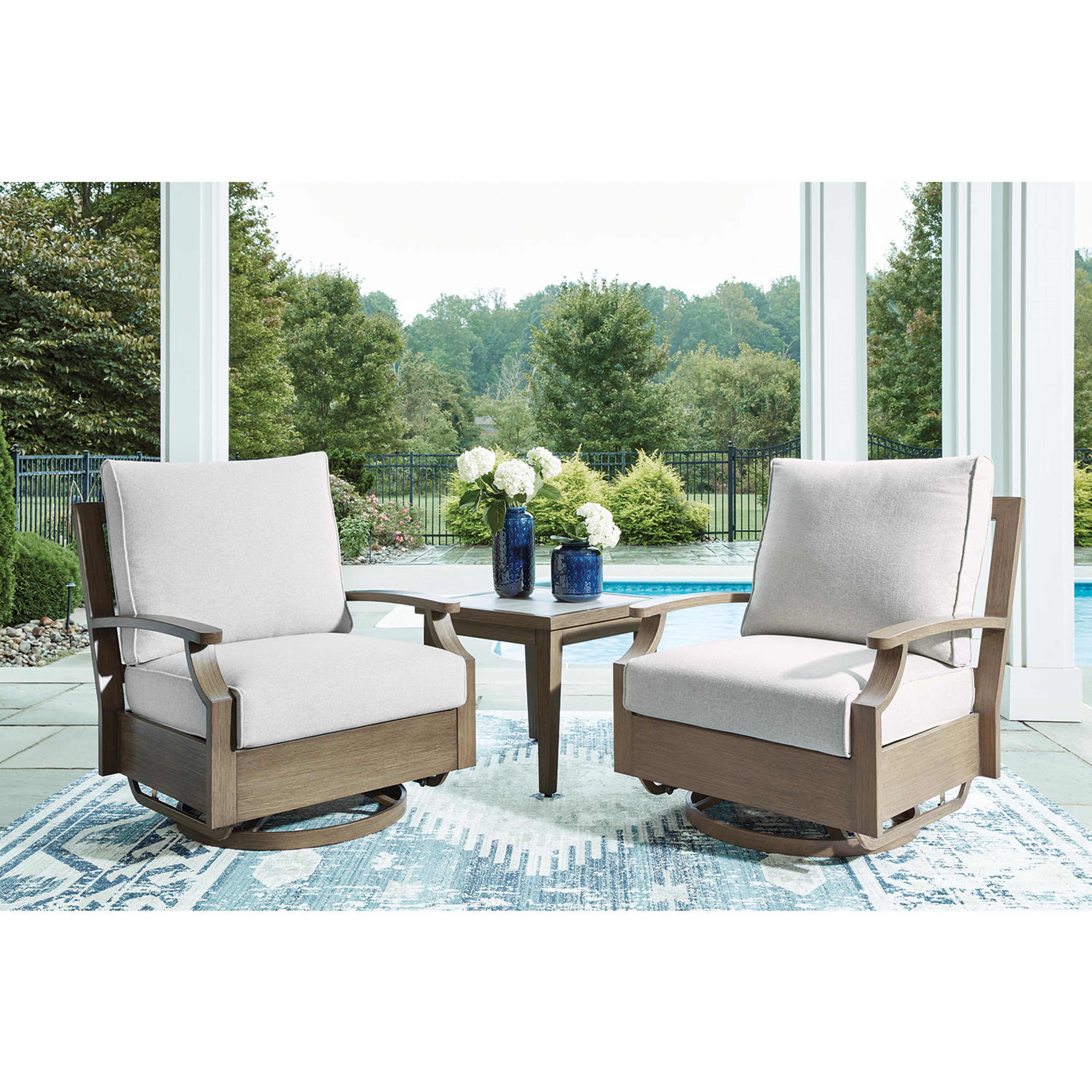 Rainier Ranch Outdoor Swivel Glider Chair with Cushion - Image 8