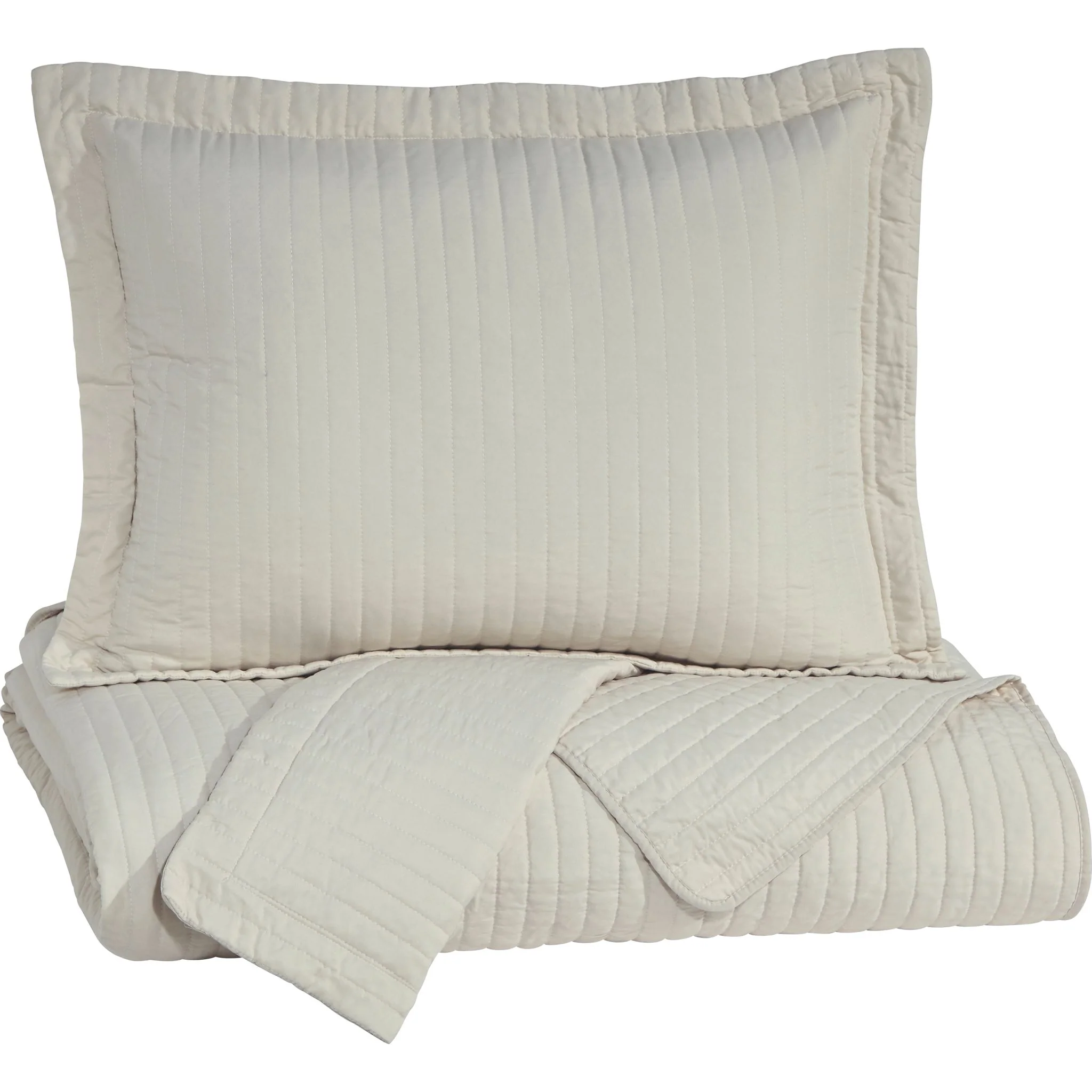 Raleda Buff Queen Coverlet Set - Image 2