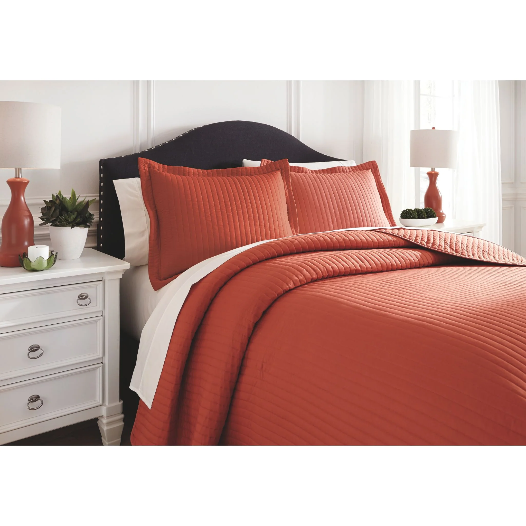 Raleda Orange King Coverlet Set - Image 3