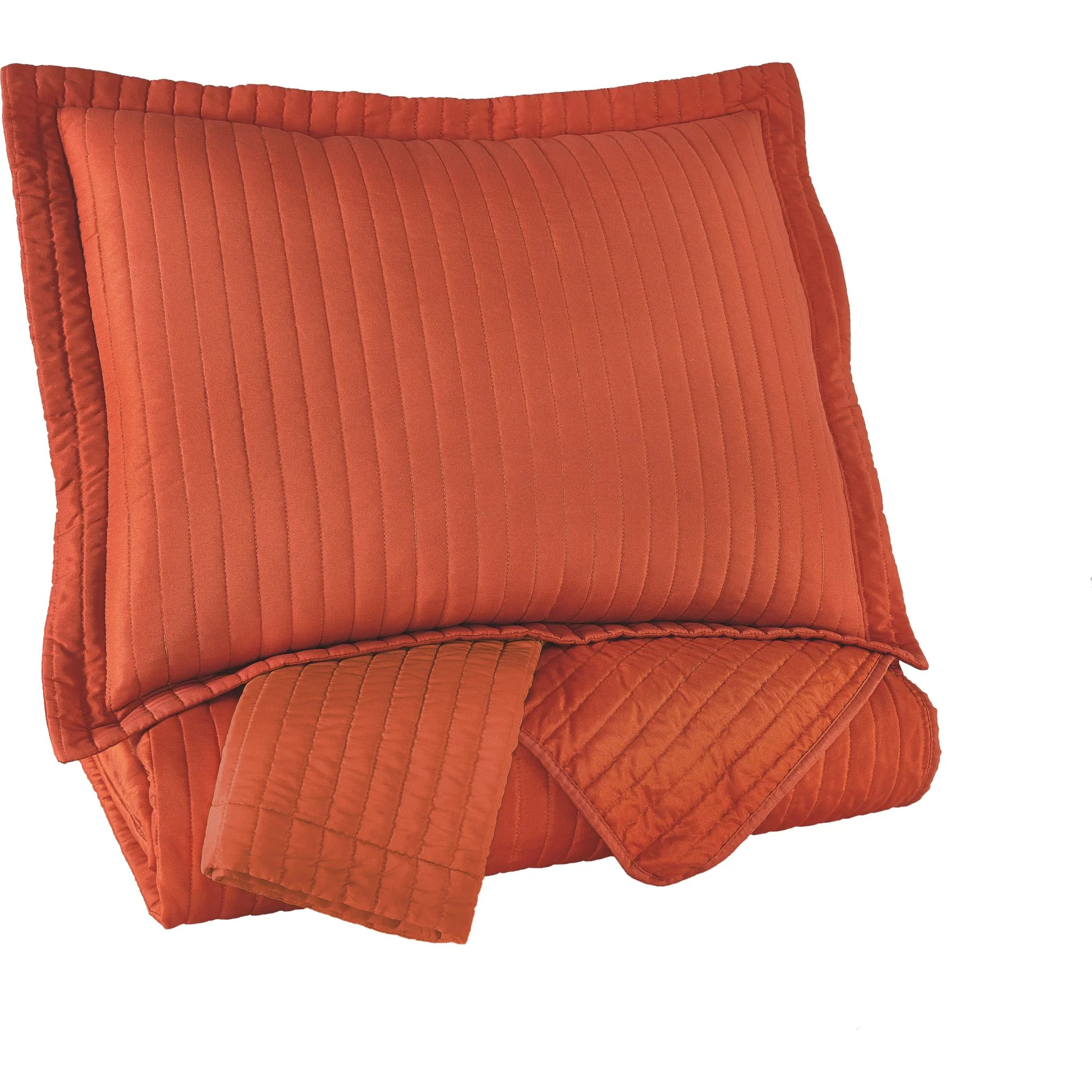 Raleda Orange Queen Coverlet Set - Image 2