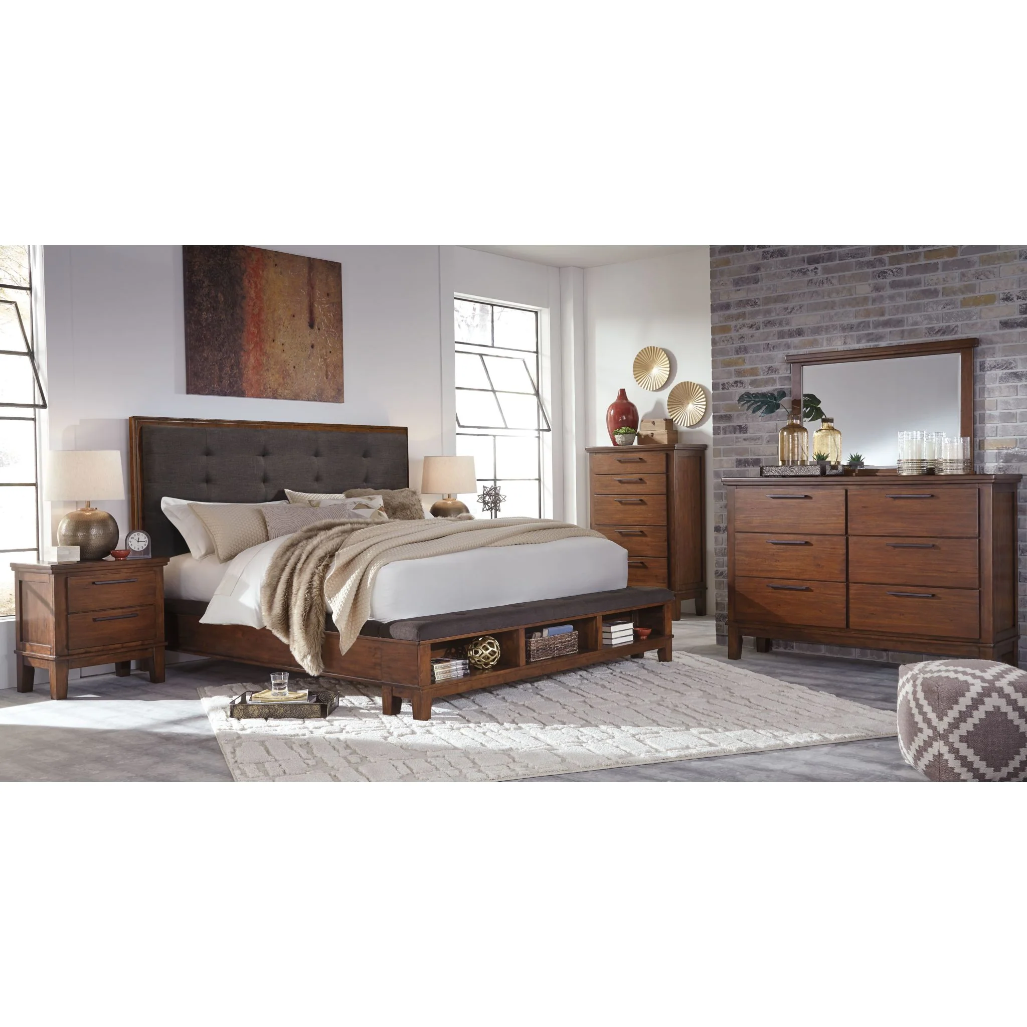 Ralene 5 Piece Upholstered Bedroom - Image 2