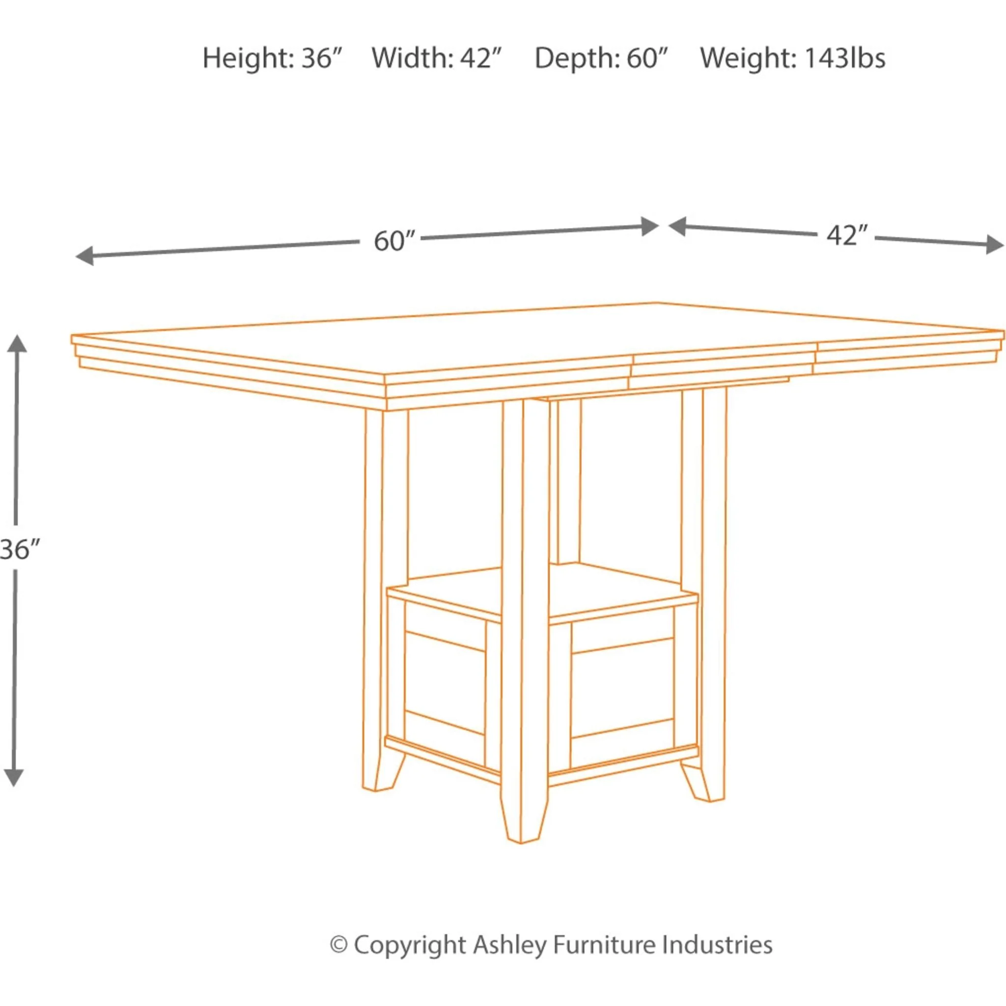 Ralene Counter Height Extension Table - Image 11