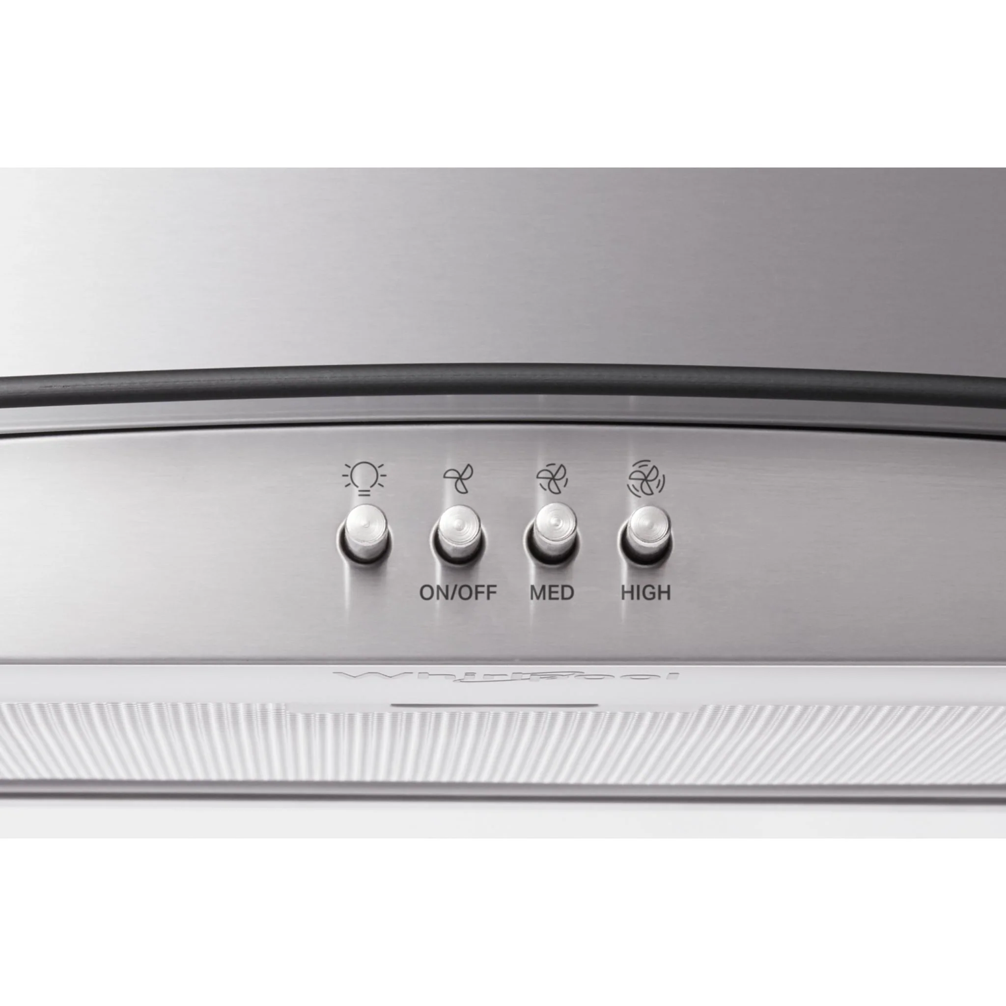 Whirlpool 30" Curved Glass Wall Mount Range Hood -Stainless Steel (WVW51UC0LS) - Image 7
