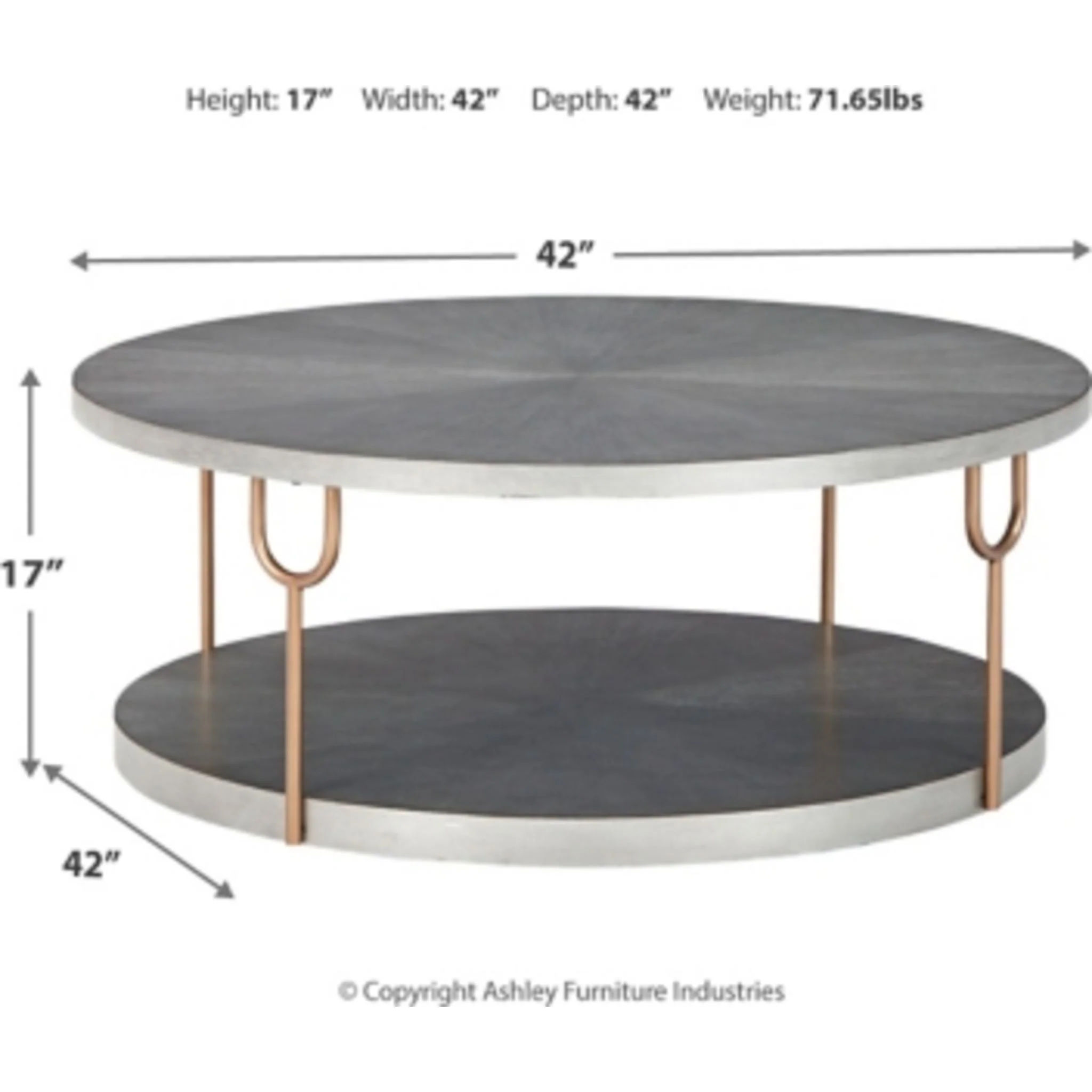 Ranoka Round Coffee Table - Image 5