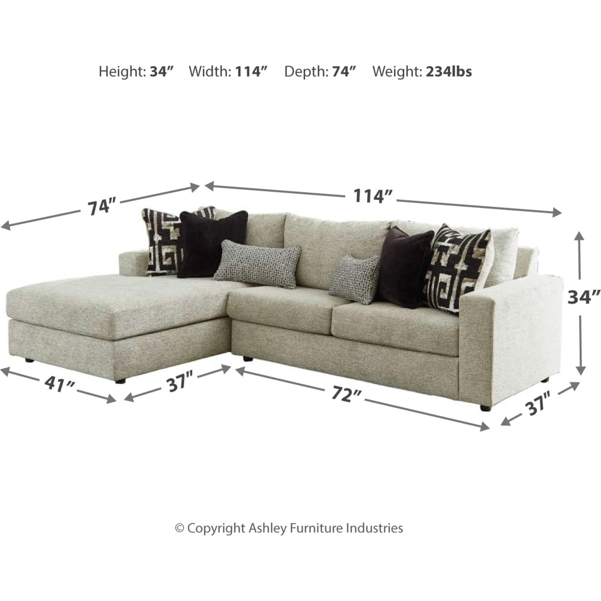 Ravenstone 2 Piece LAF Sectional - Image 4