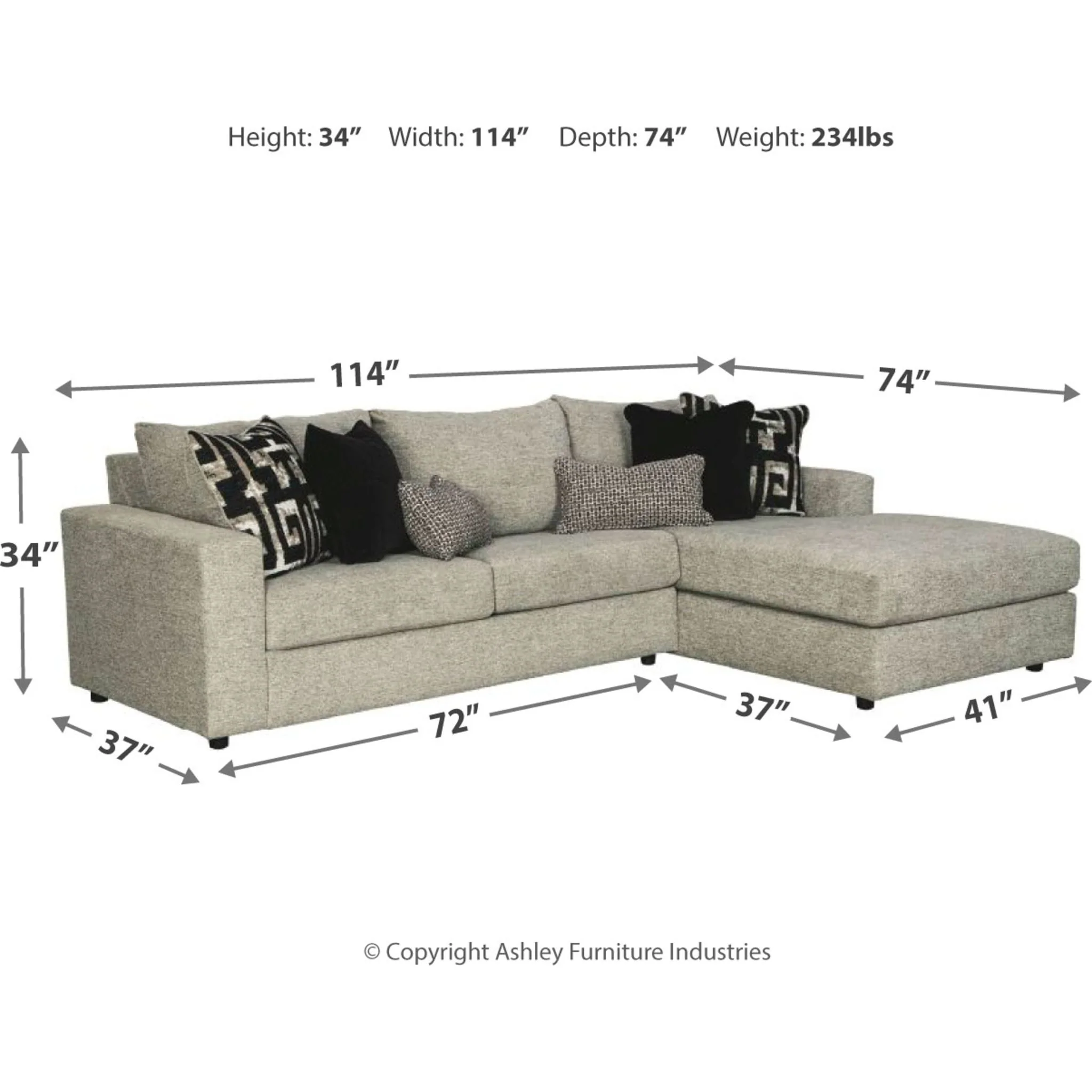 Ravenstone 2 Piece RAF Sectional - Image 4