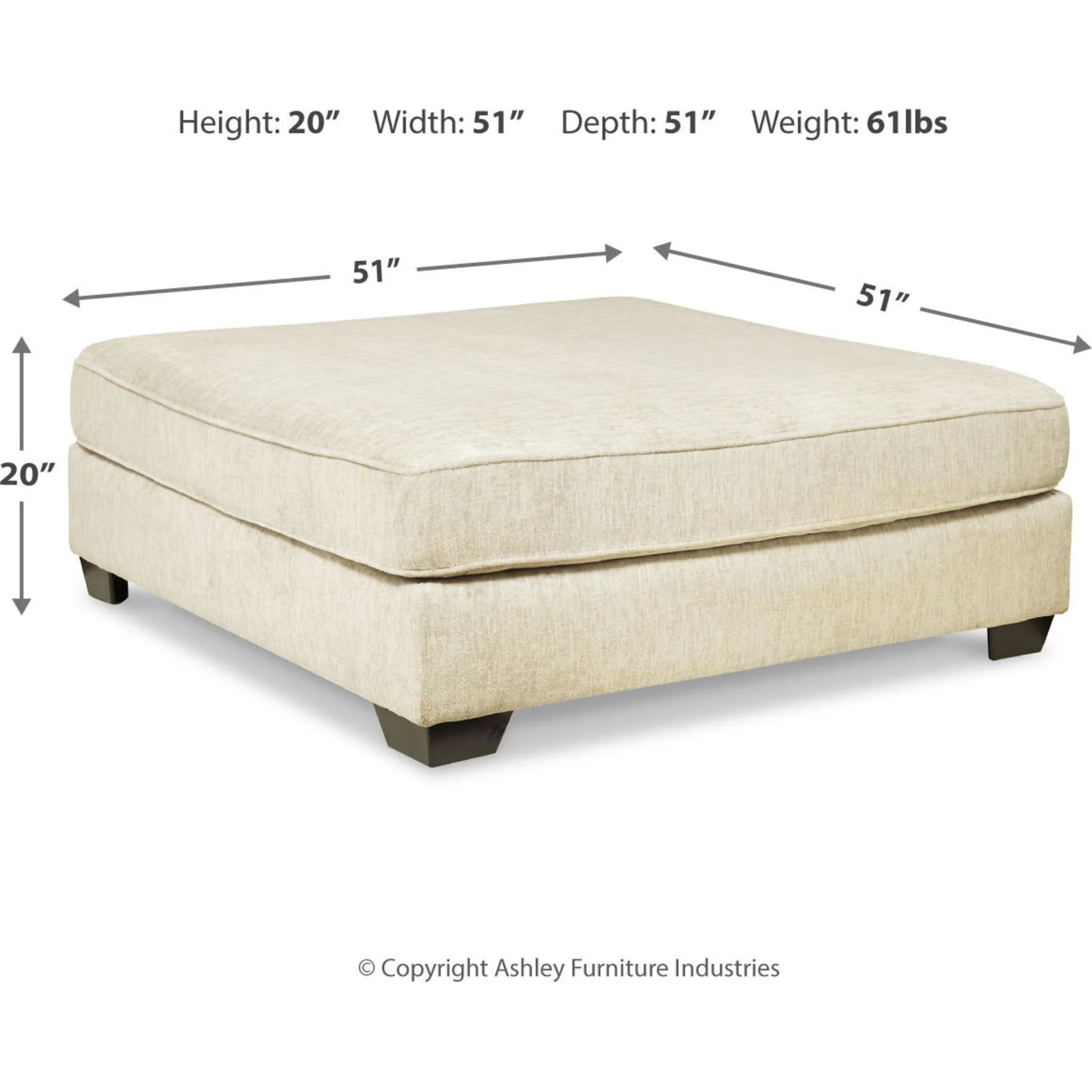 Rawcliffe Oversized Accent Ottoman - Image 7