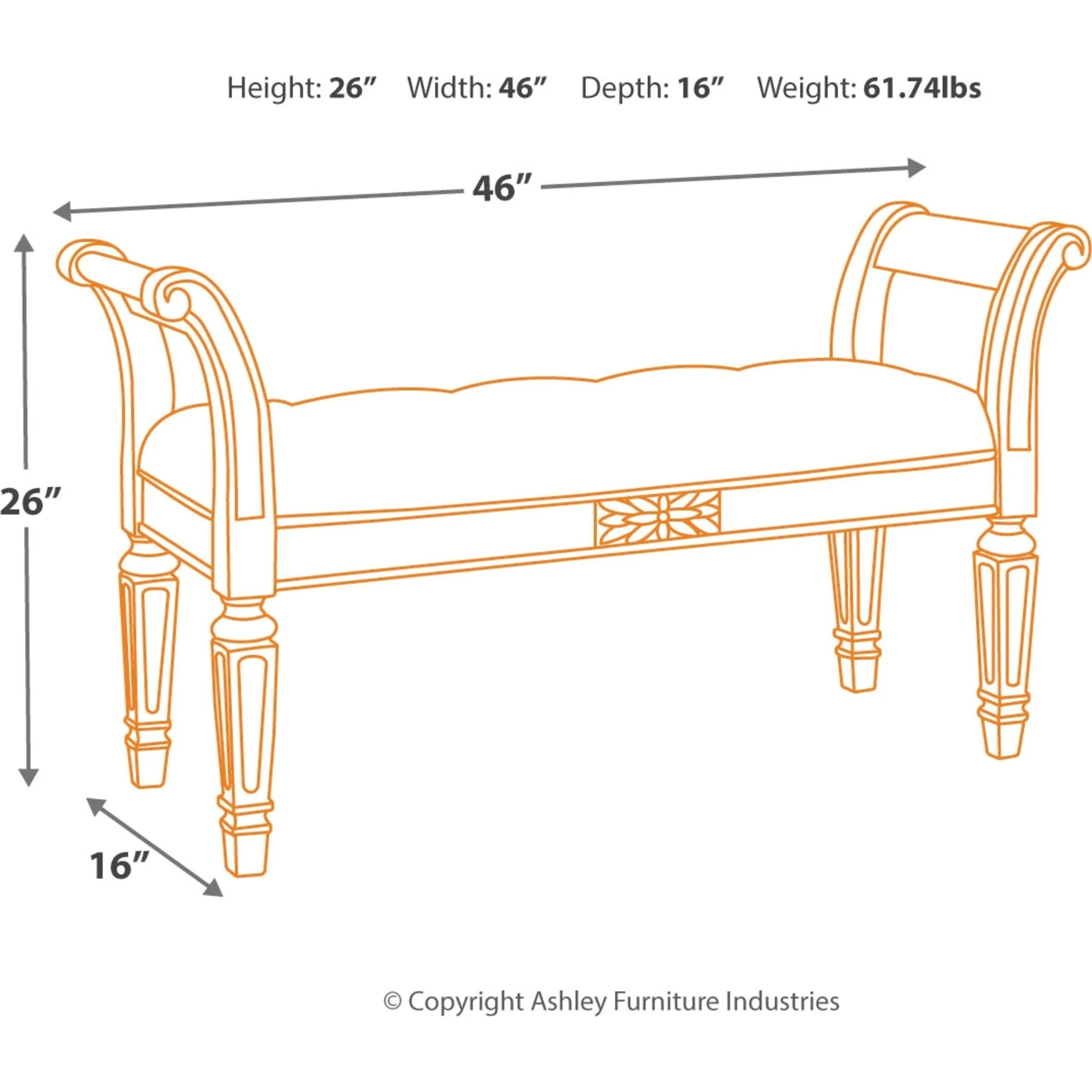 Realyn Accent Bench - Image 4
