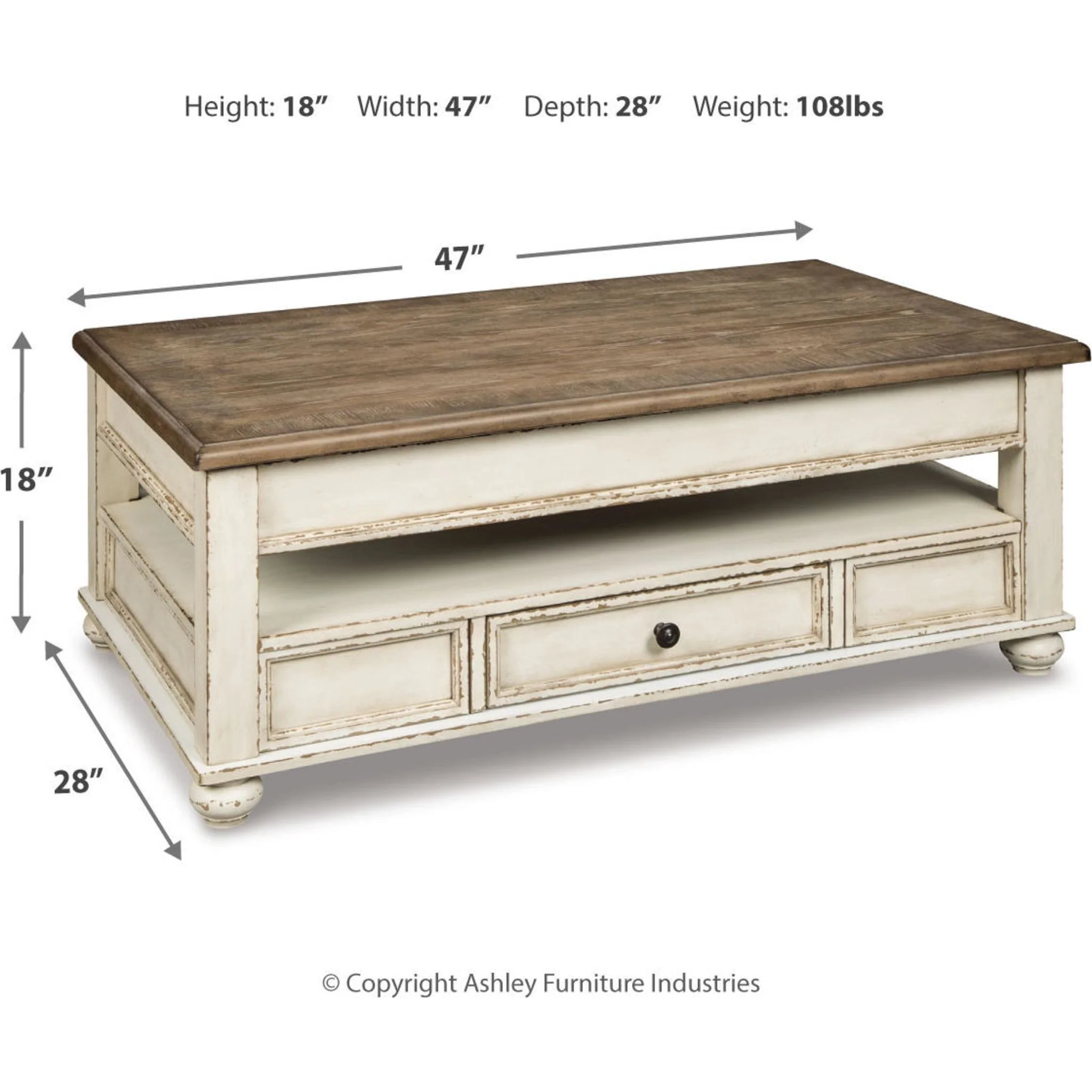 Realyn Coffee Table with Lift Top - Image 13