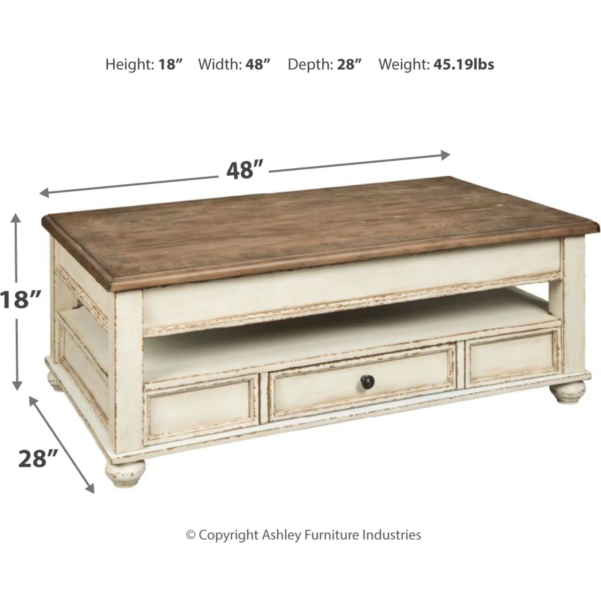 Realyn Coffee Table with Lift Top - Image 4