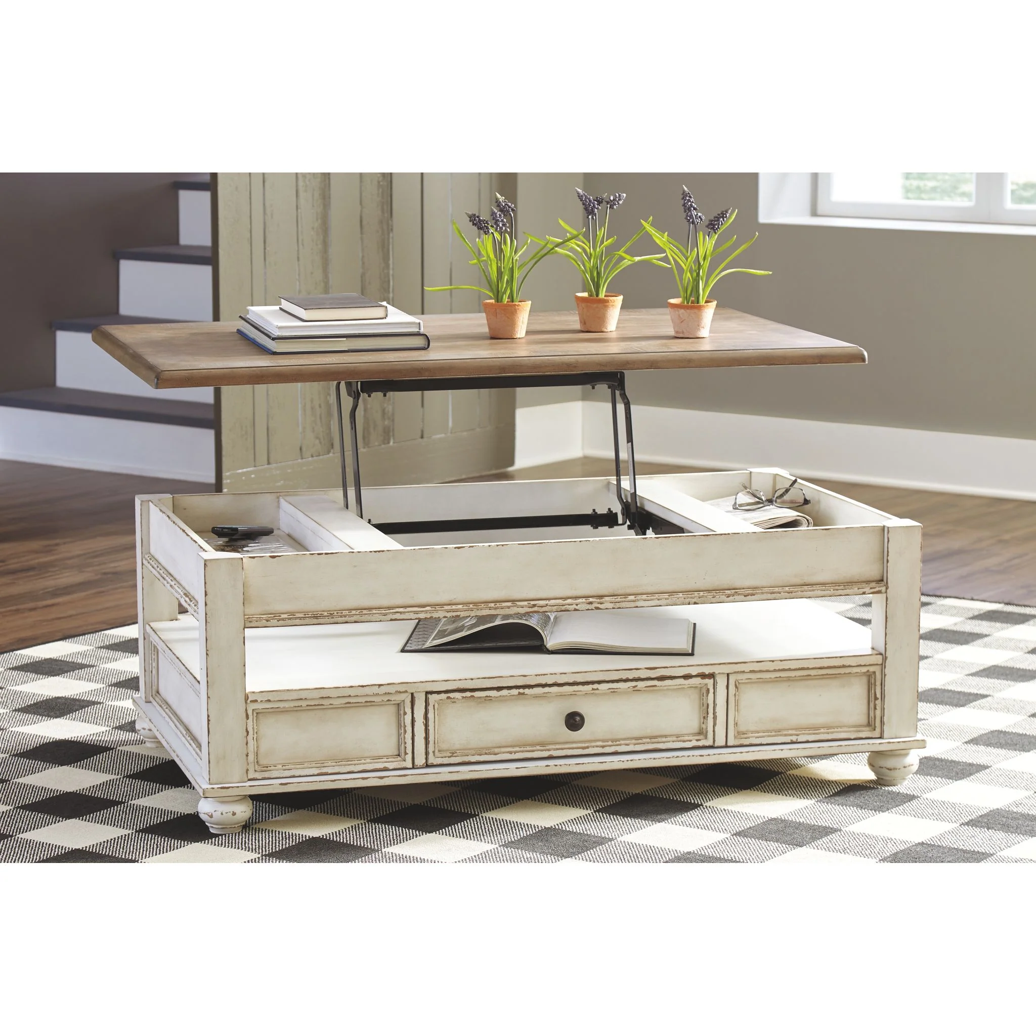Realyn Coffee Table with Lift Top - Image 6