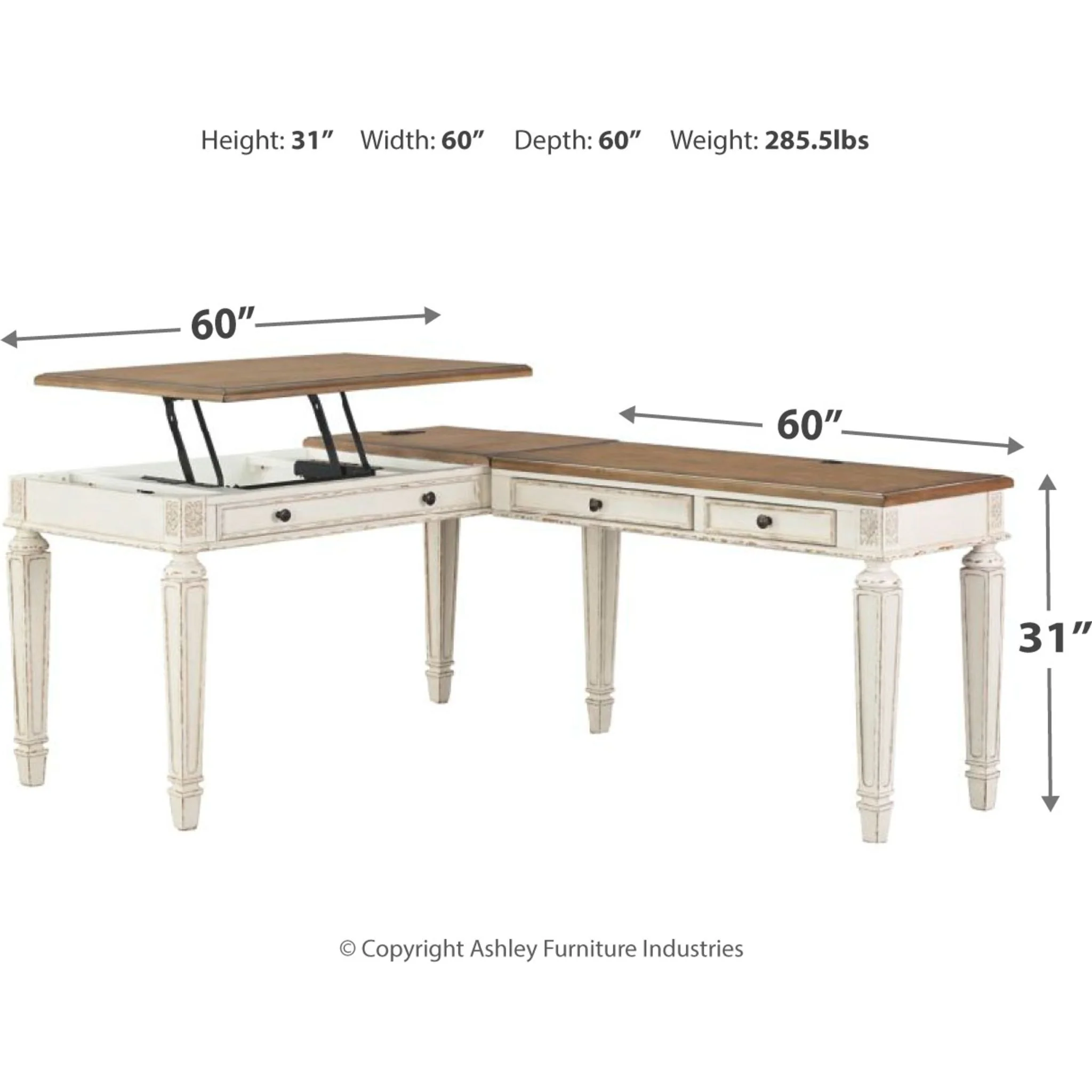 Realyn Lift Top Desk with Return - Image 12