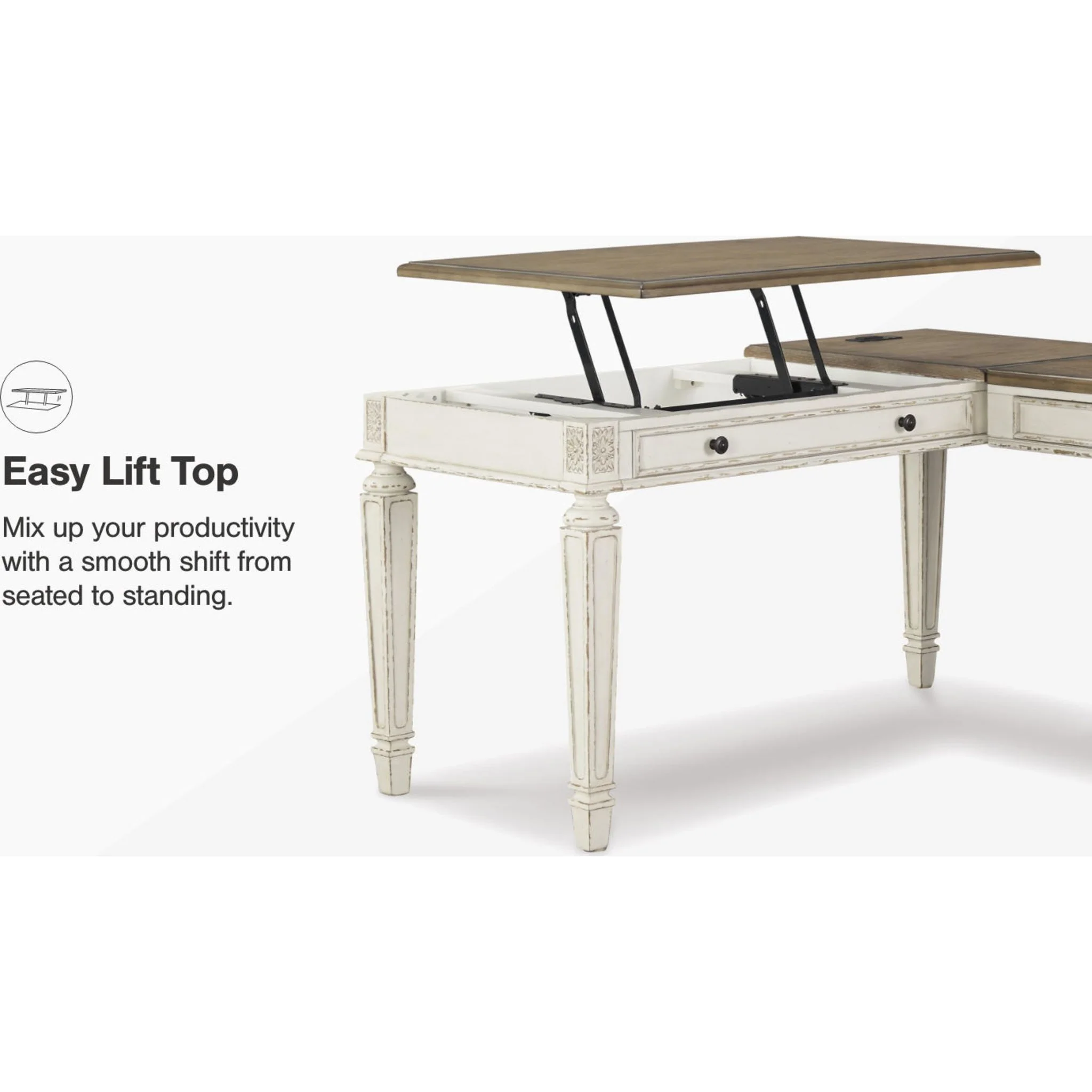Realyn Lift Top Desk with Return - Image 13
