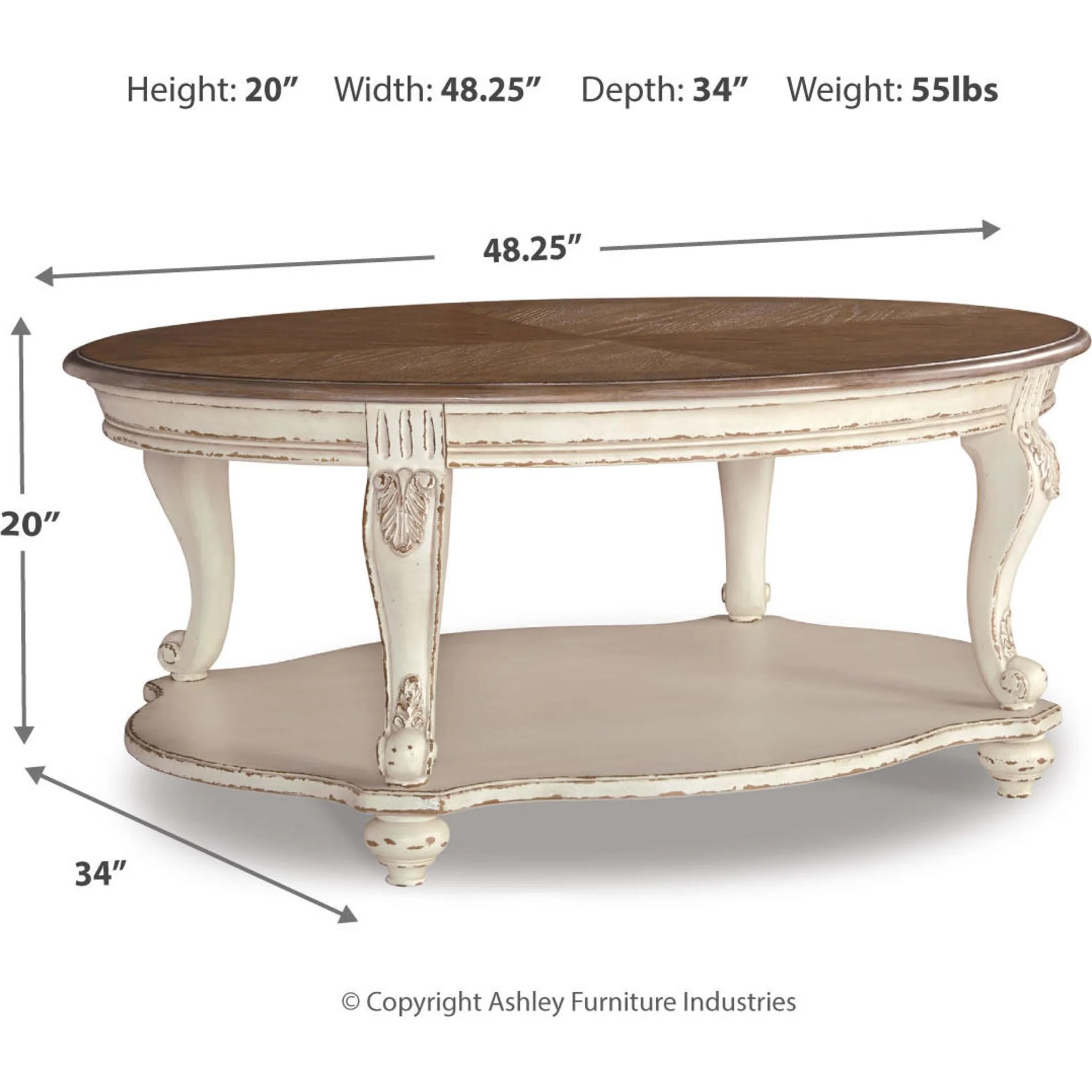 Realyn Oval Coffee Table - Image 13