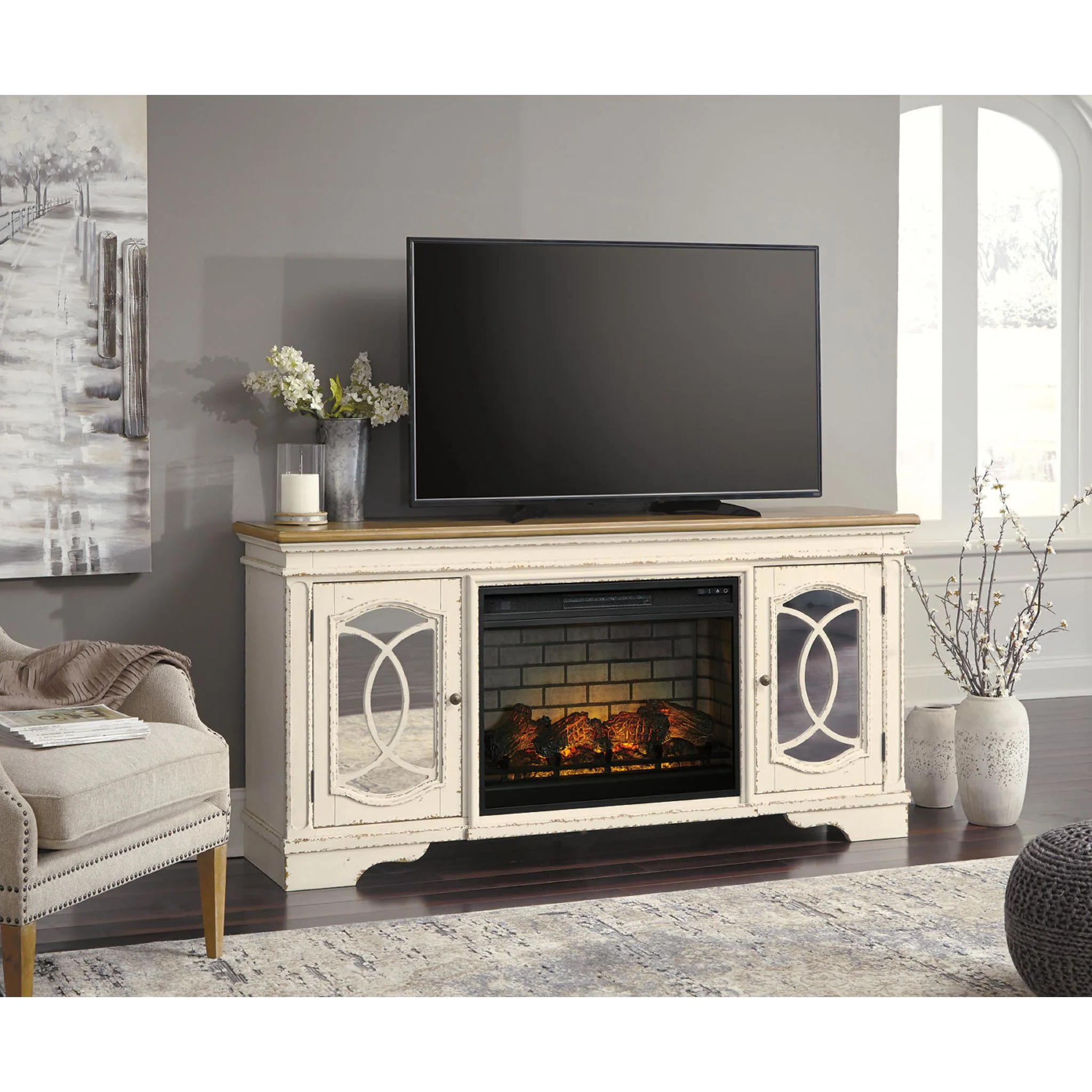 Realyn TV Stand with Fireplace - Image 10