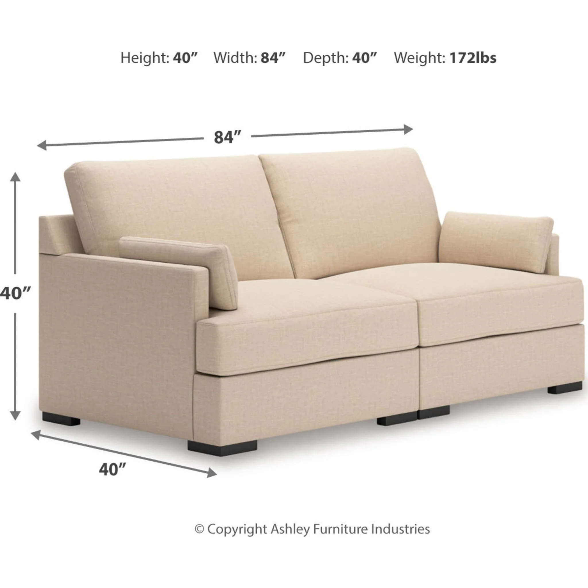 Regality-Exclusive 2 Piece Modular Sectional - Image 3