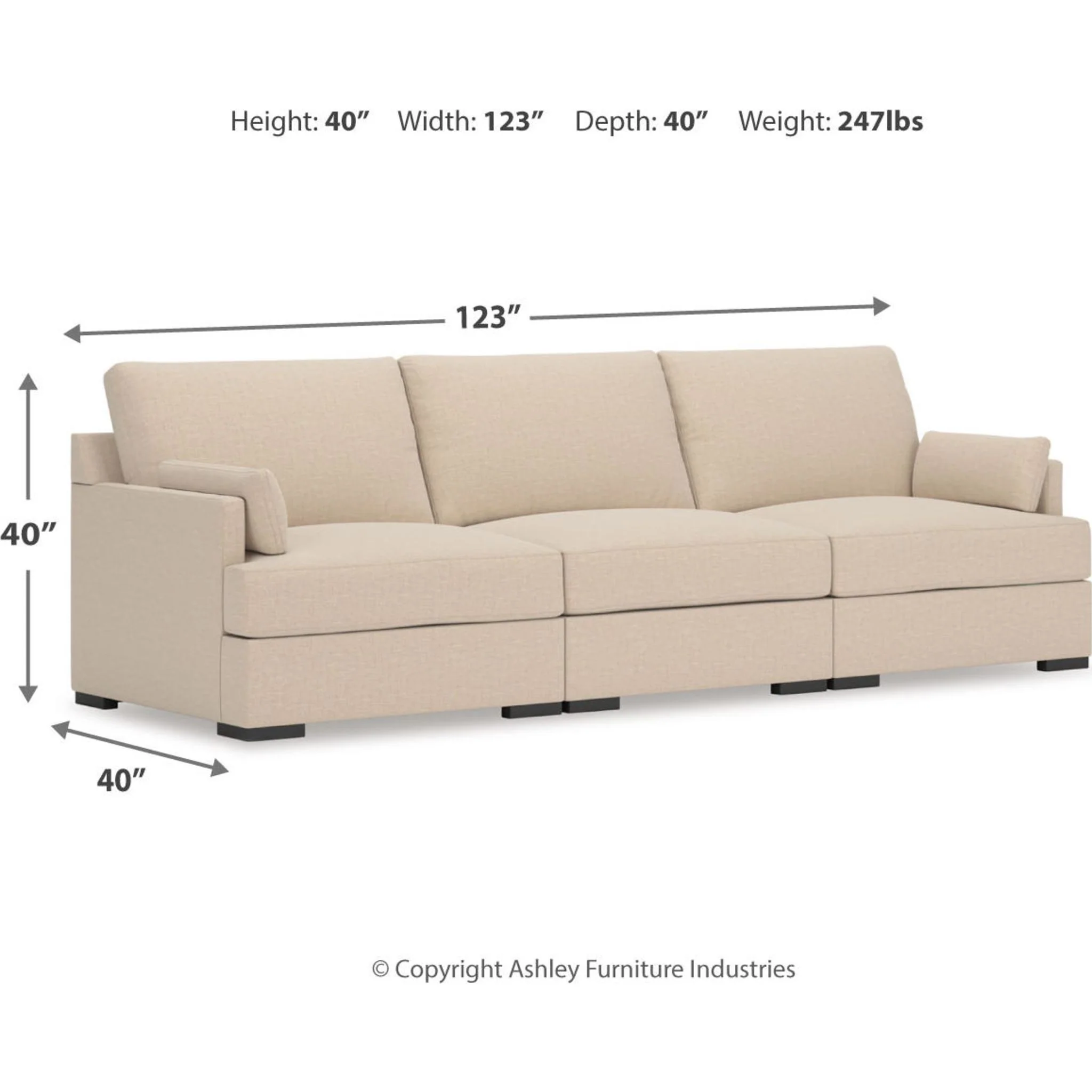 Regality-Exclusive 3 Piece Modular Sectional - Image 5