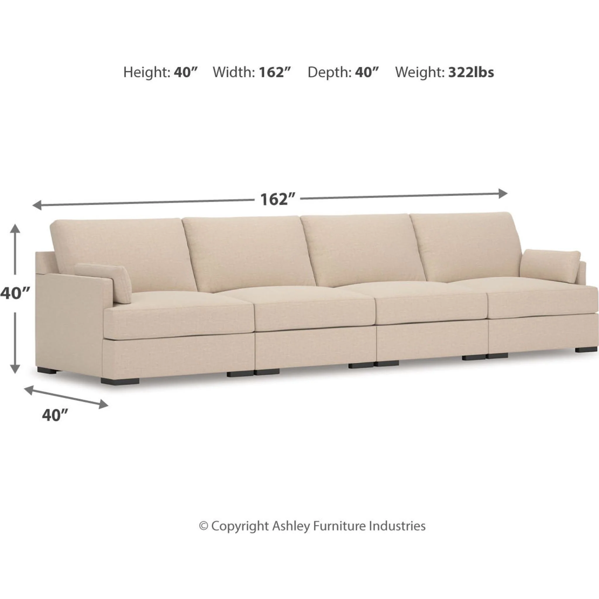 Regality-Exclusive 4 Piece Modular Sectional - Image 4