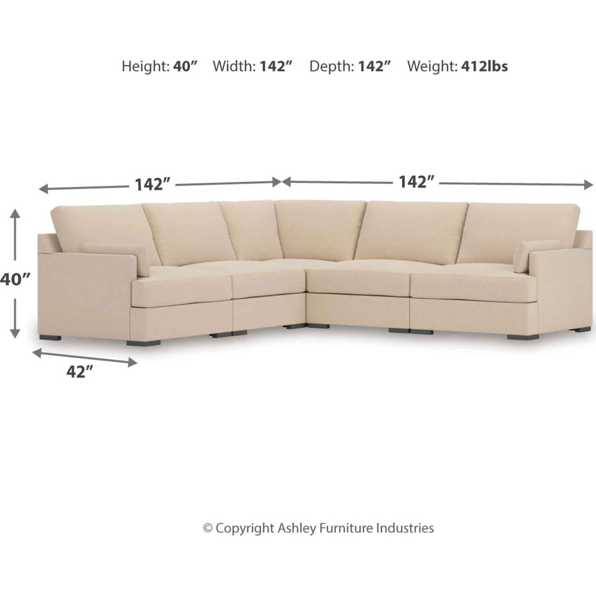 Regality-Exclusive 5 Piece Modular Sectional - Image 3