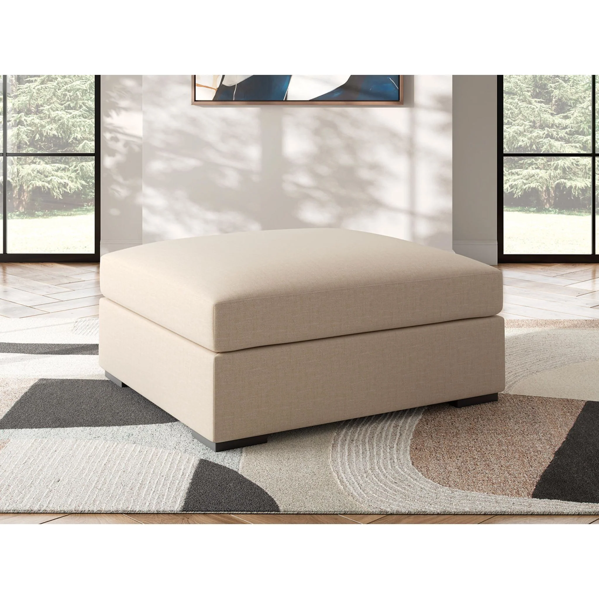 Regality-Exclusive Oversized Accent Ottoman - Image 2
