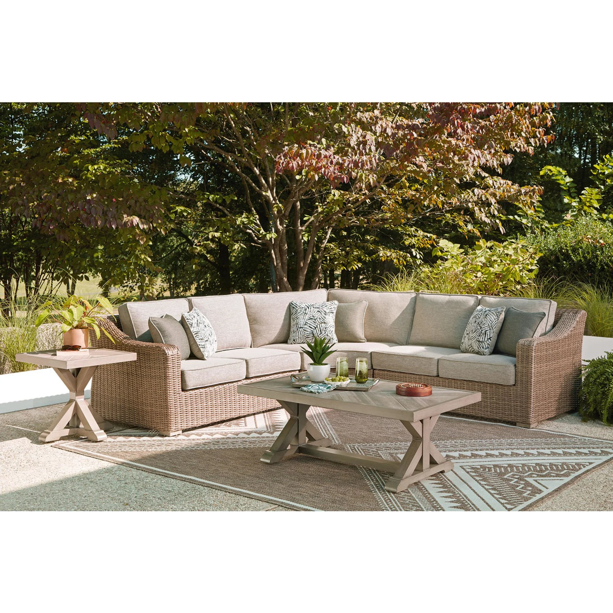 Revare Beach 3 Piece Outdoor Modular Sectional - Image 3