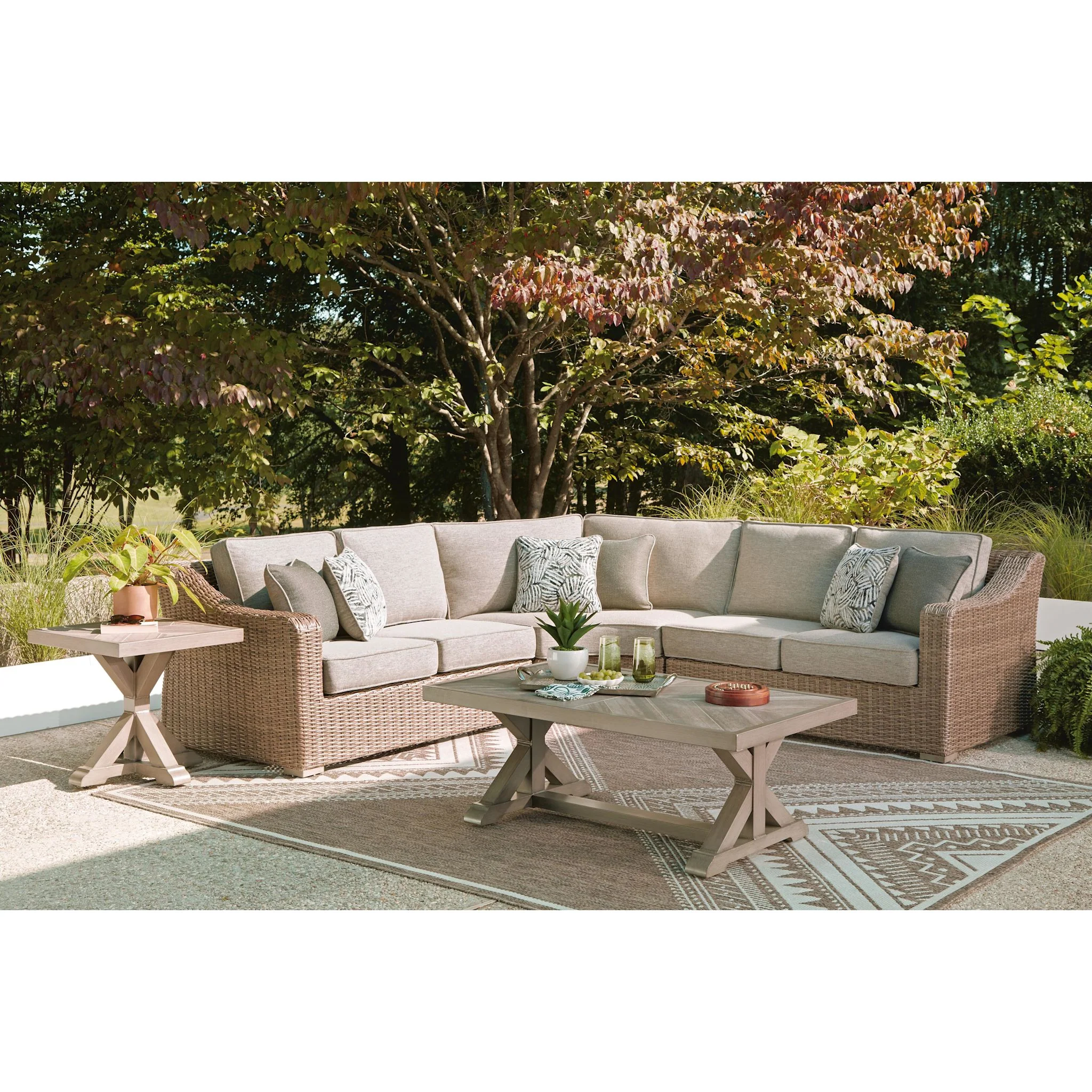 Revare Beach 3 Piece Outdoor Modular Sectional - Image 4
