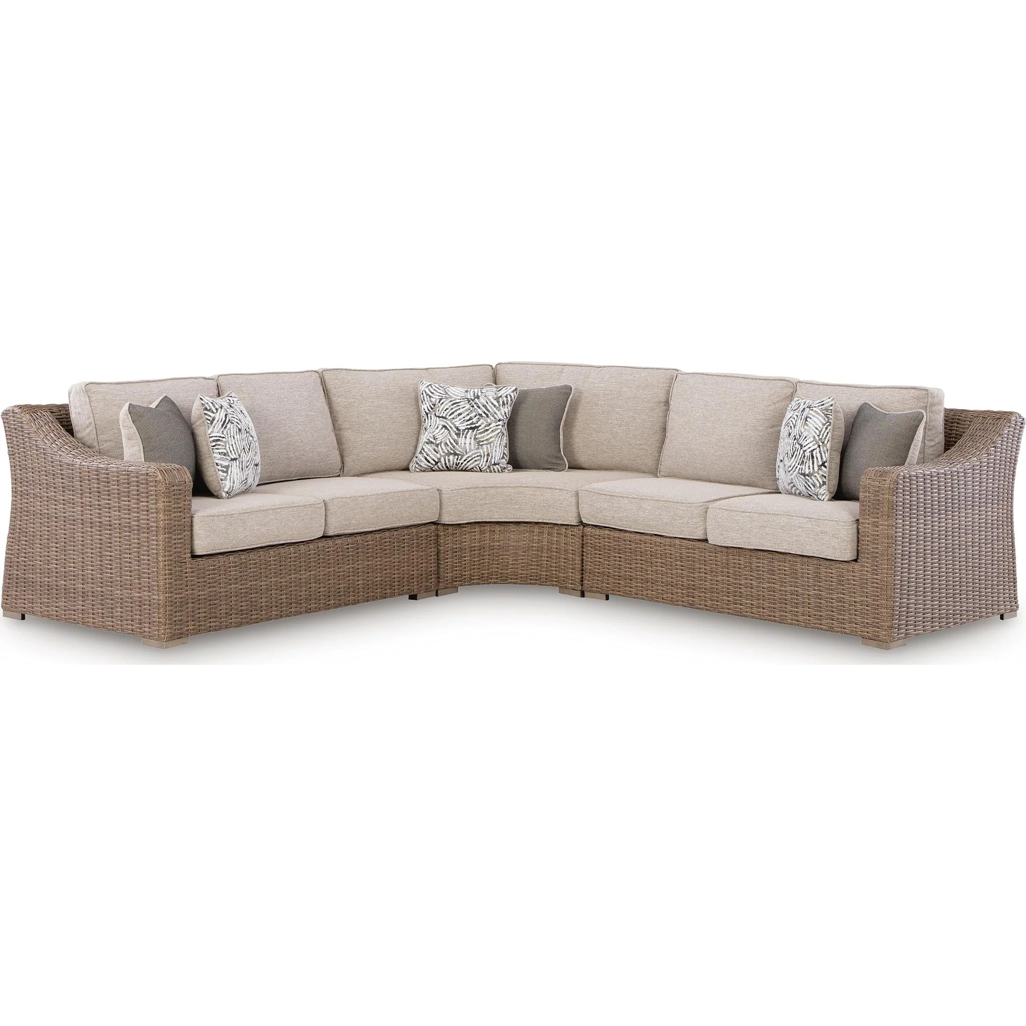 Revare Beach 3 Piece Outdoor Modular Sectional - Image 5