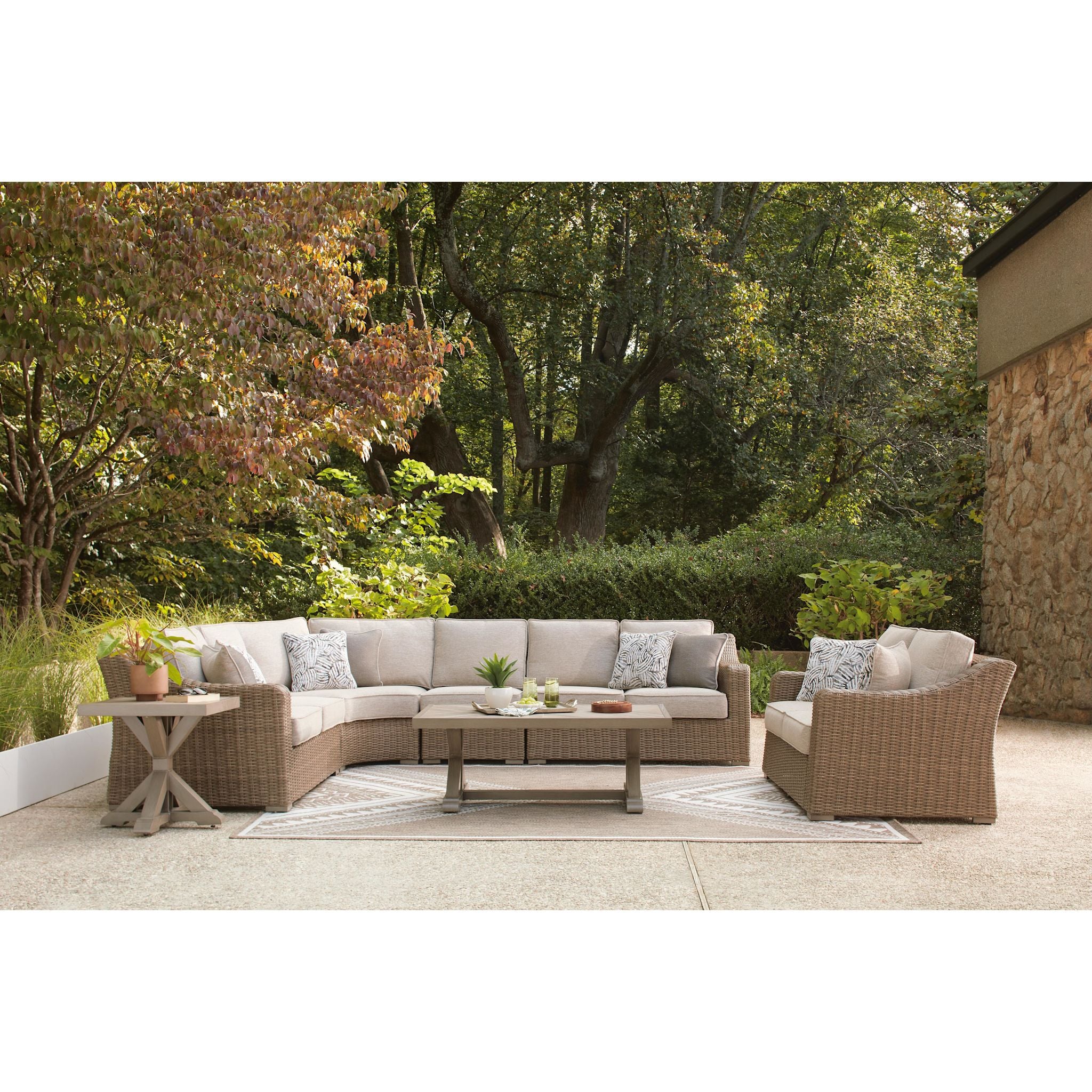Revare Beach 4 Piece Outdoor Modular Sectional - Image 2